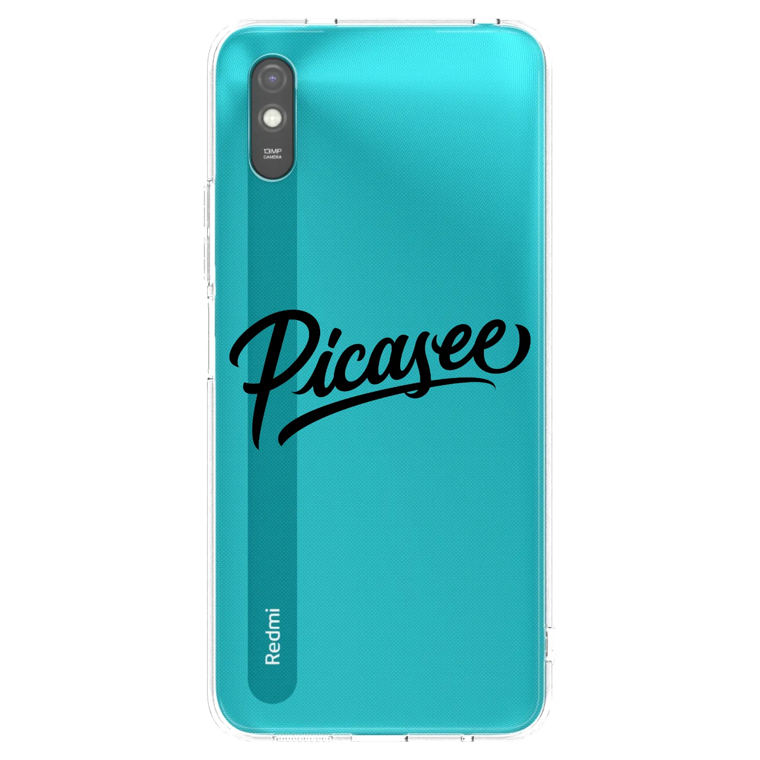 Picasee Μαύρη θήκη σιλικόνης για Xiaomi Redmi 9A - Picasee - old logo - black