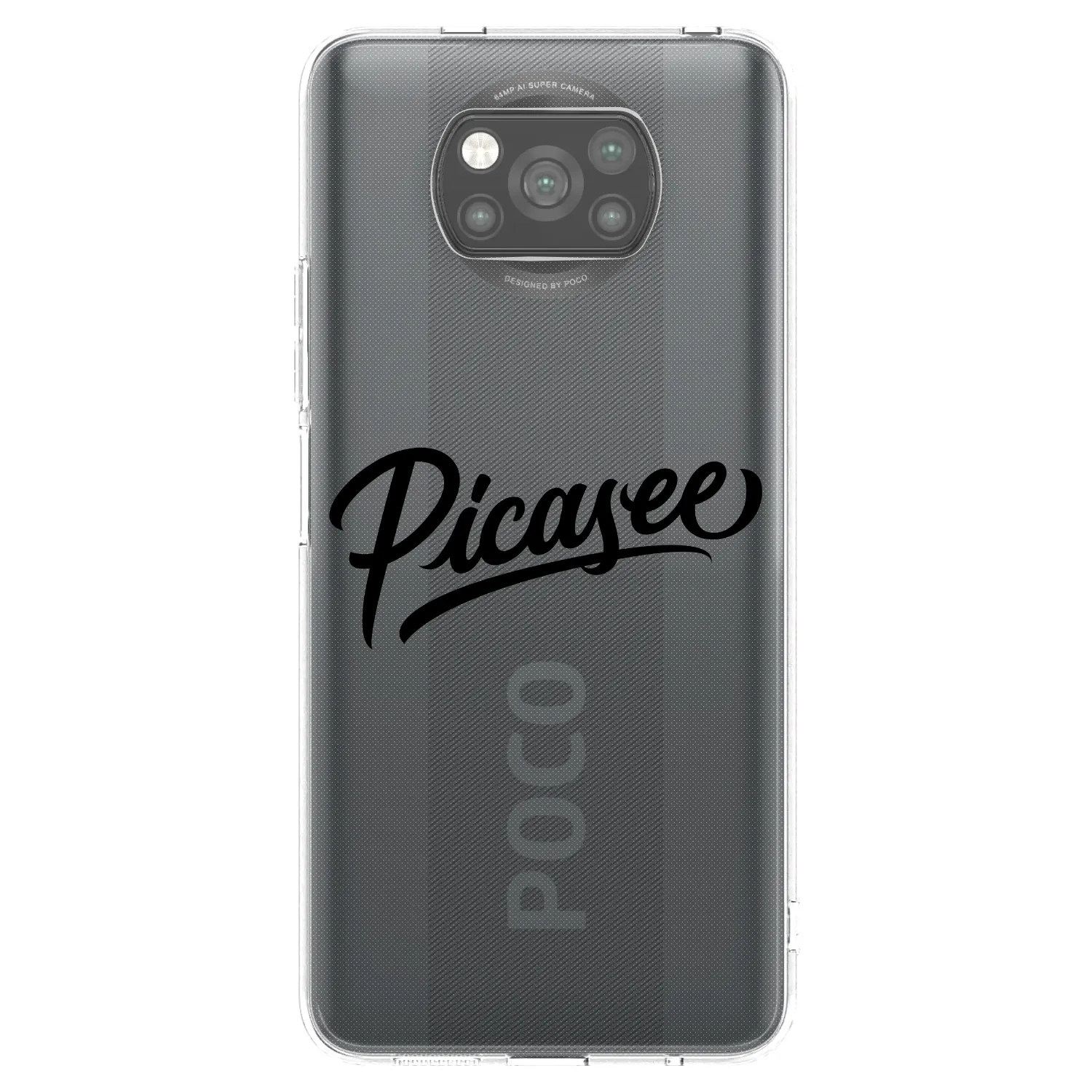 Picasee Μαύρη θήκη σιλικόνης για Xiaomi Poco X3 - Picasee - old logo - black