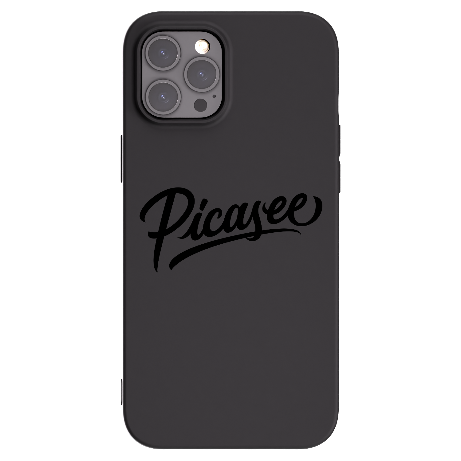 Picasee Μαύρη θήκη σιλικόνης για Apple iPhone 12 Pro Max - Picasee - old logo - black
