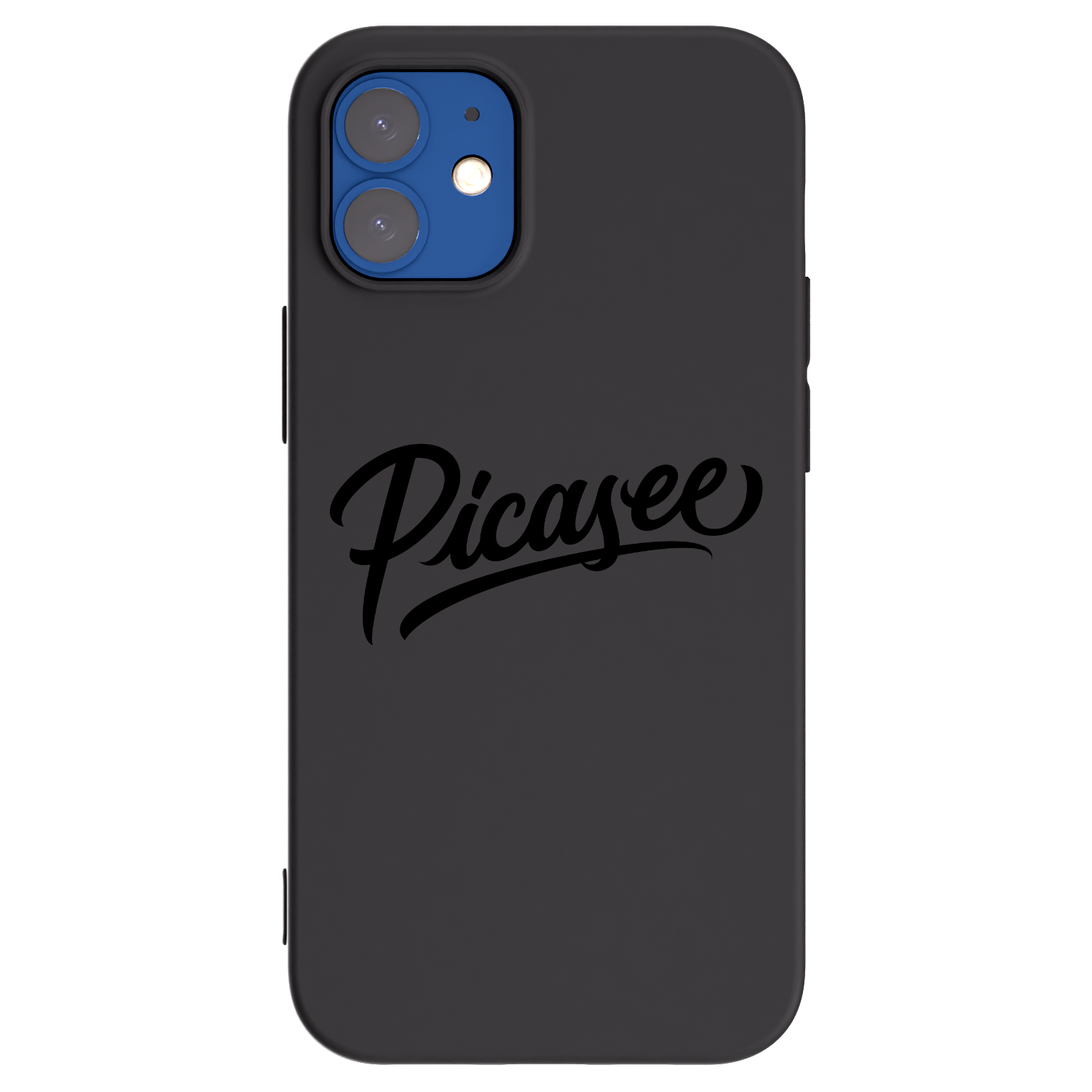 Picasee Μαύρη θήκη σιλικόνης για Apple iPhone 12 mini - Picasee - old logo - black