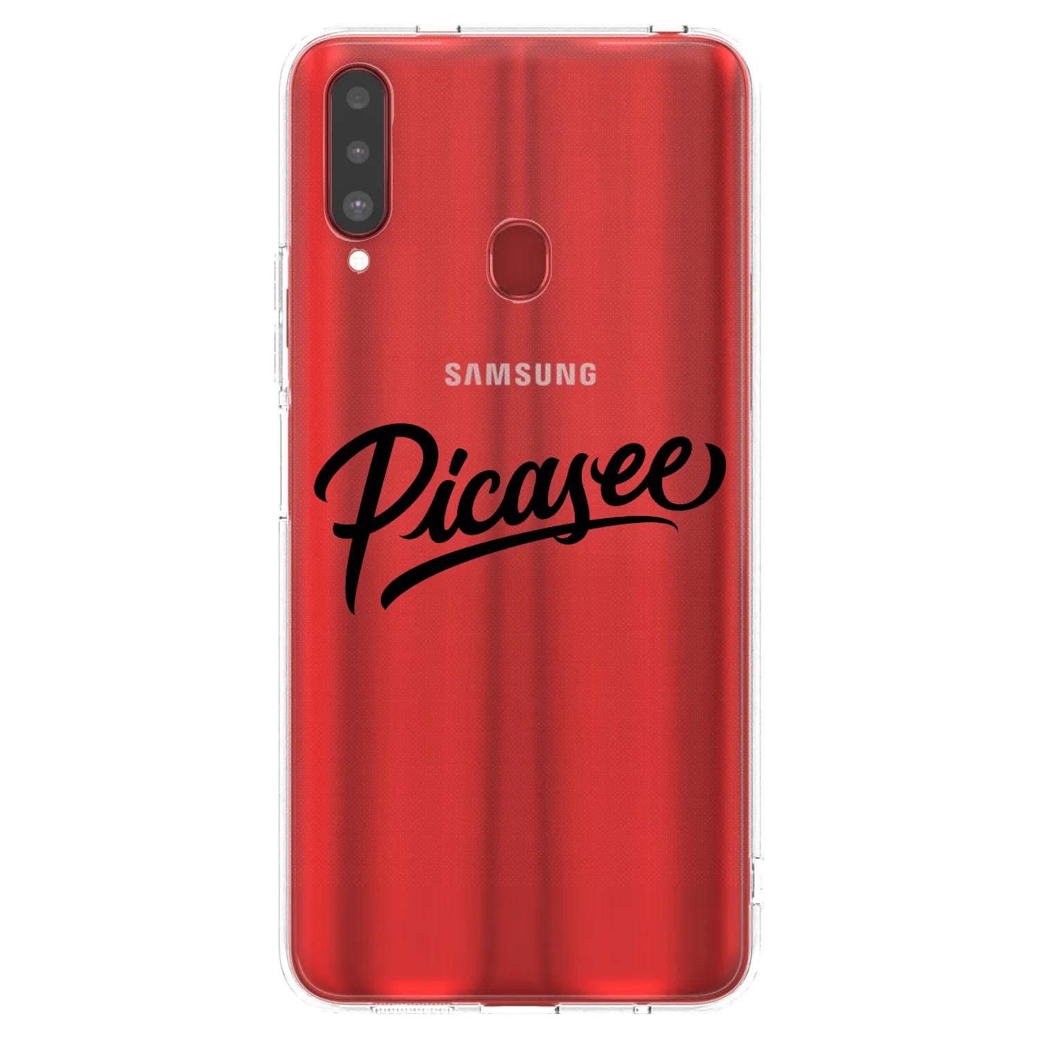 Picasee διαφανής θήκη σιλικόνης Samsung Galaxy A20s - Picasee - old logo - black
