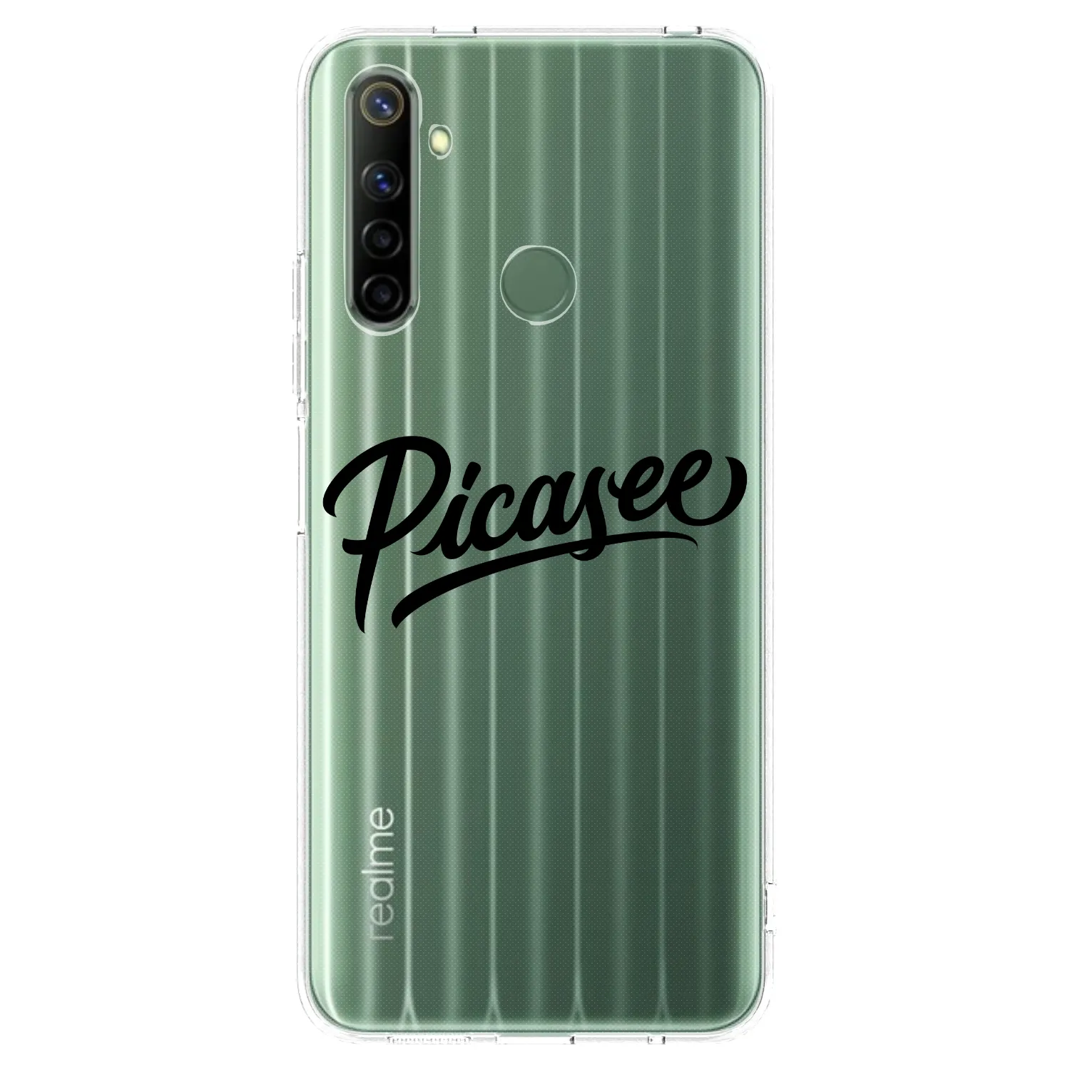 Picasee διαφανής θήκη σιλικόνης Realme 6i - Picasee - old logo - black