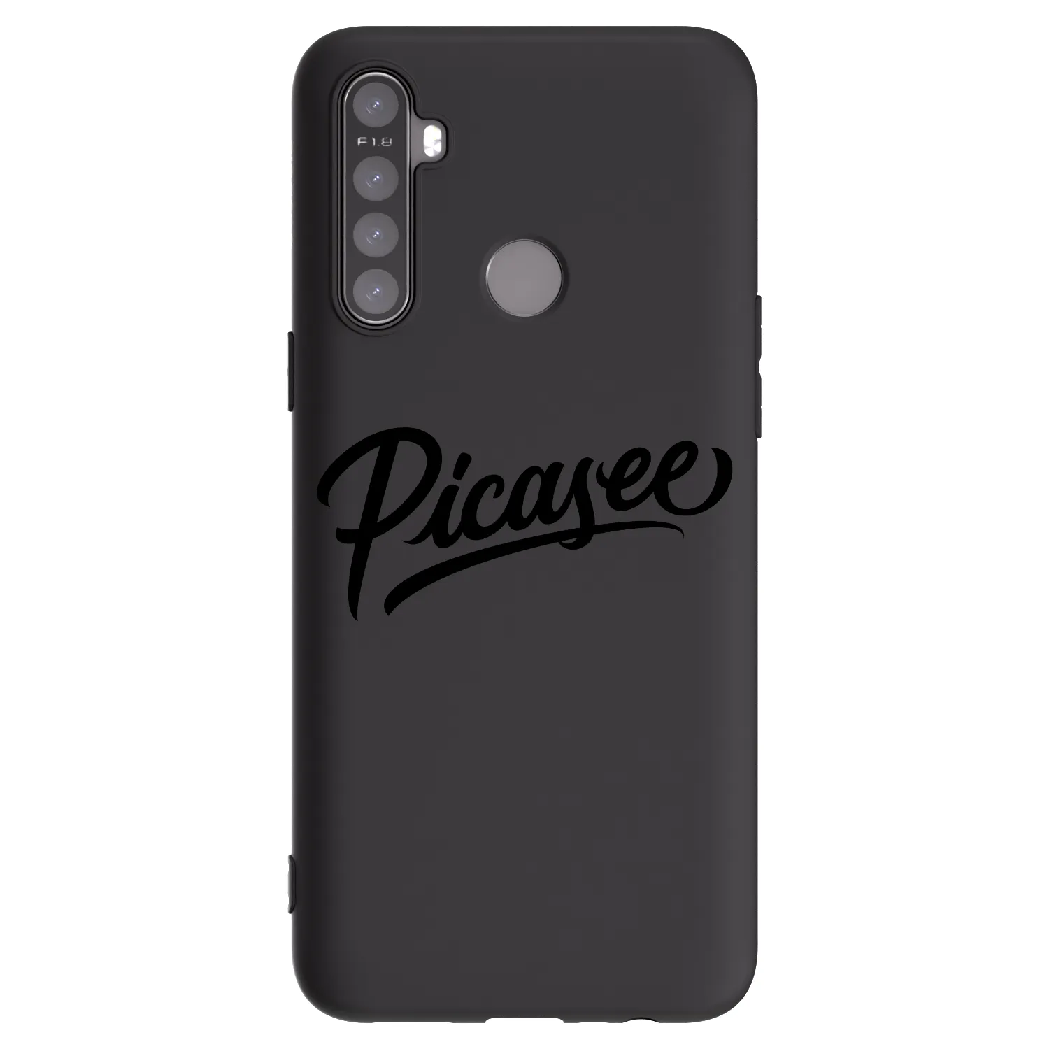 Picasee Μαύρη θήκη σιλικόνης για Realme 5 - Picasee - old logo - black