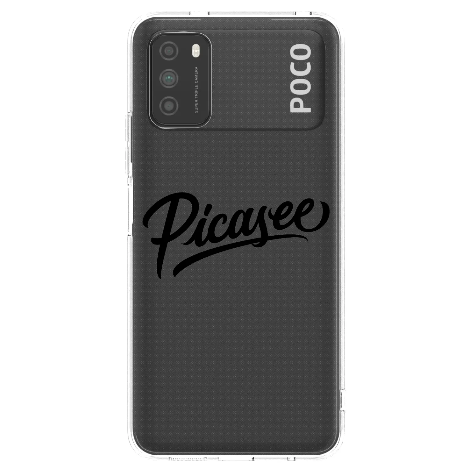 Picasee διαφανής θήκη σιλικόνης Xiaomi Poco M3 - Picasee - old logo - black