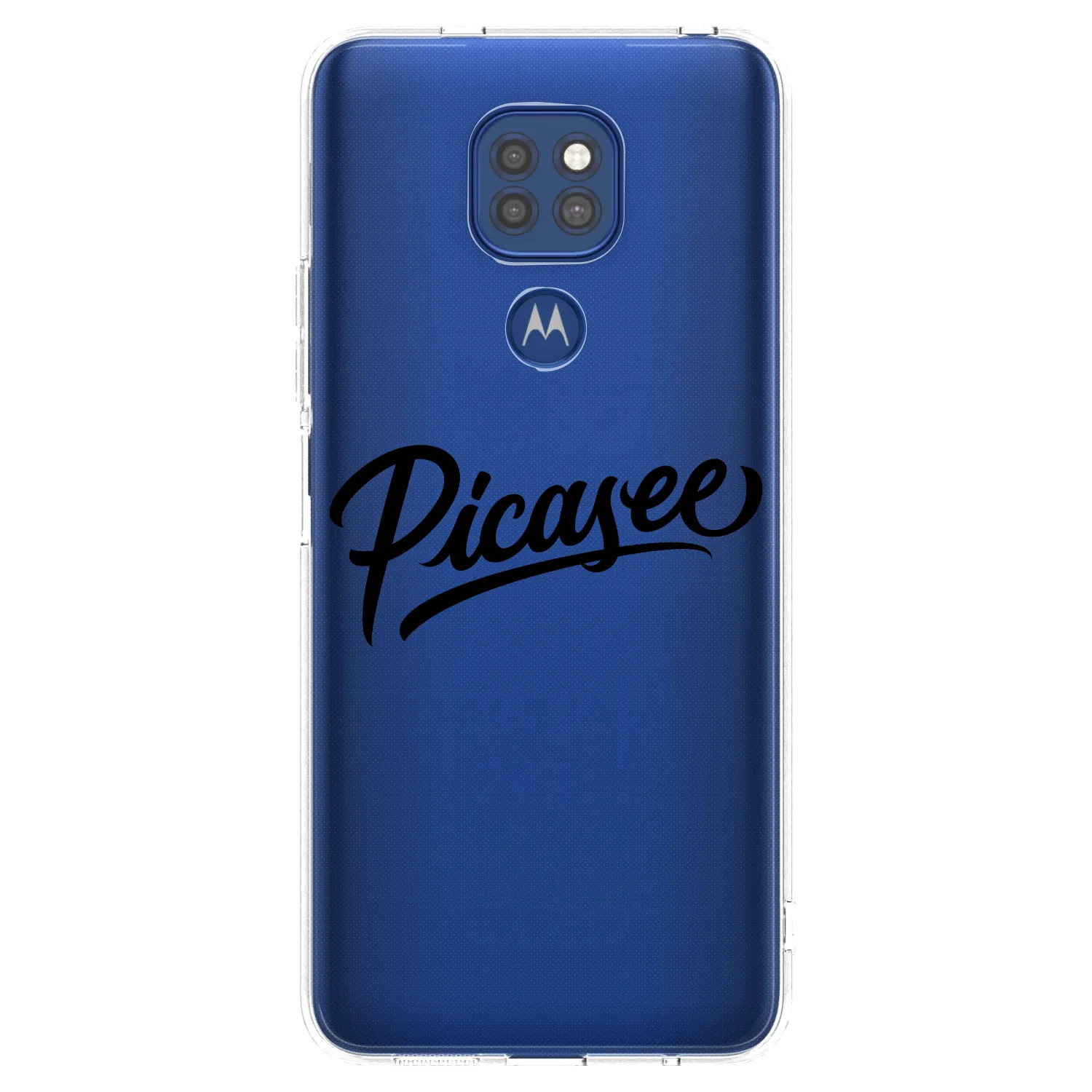Picasee διαφανής θήκη σιλικόνης Motorola Moto G9 Play - Picasee - old logo - black