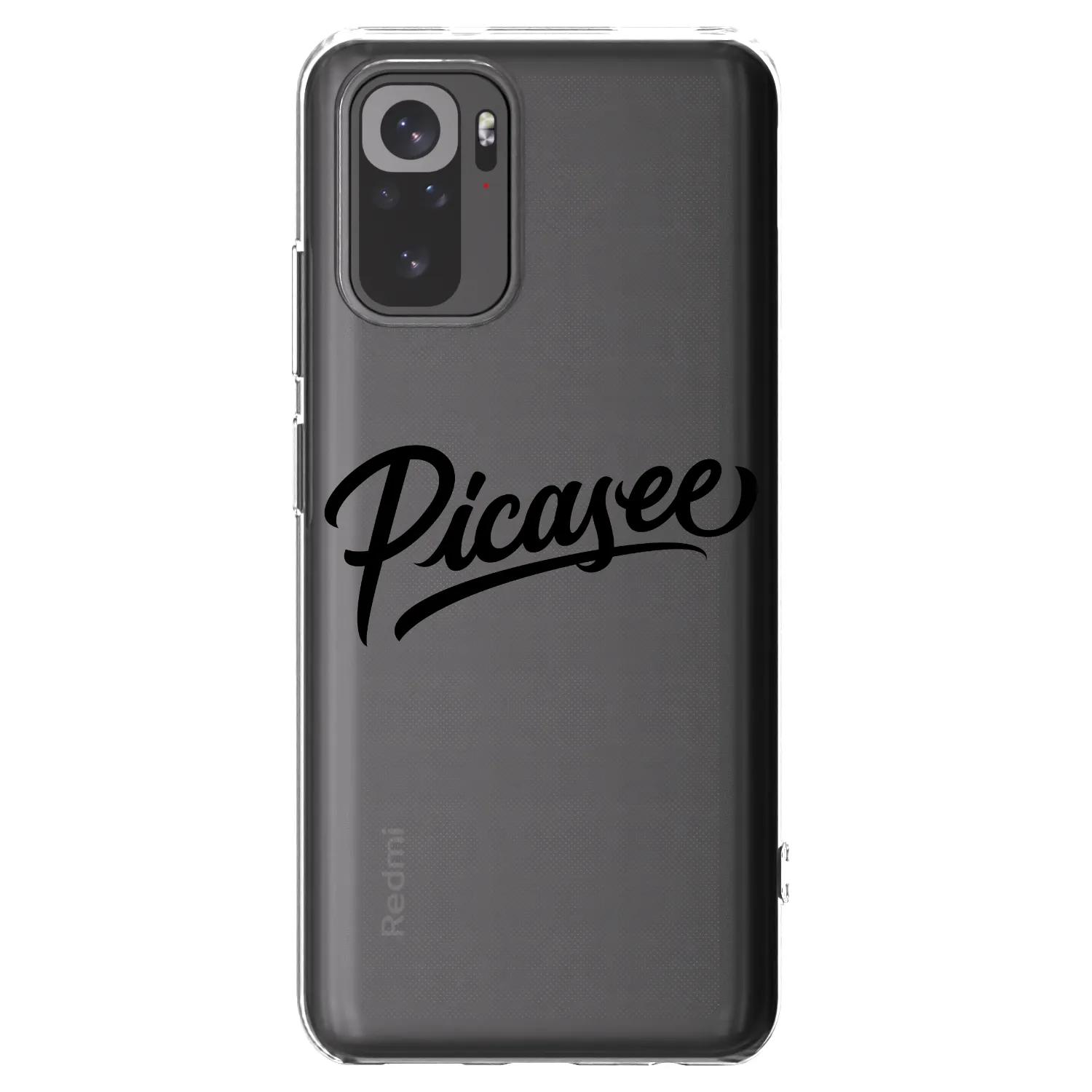 Picasee διαφανής θήκη σιλικόνης Xiaomi Redmi Note 10 - Picasee - old logo - black