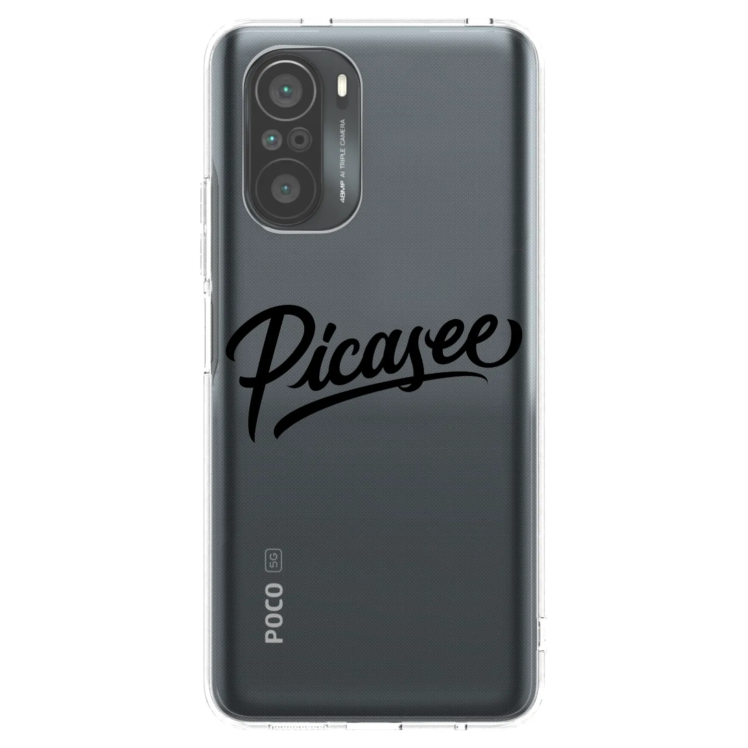 Picasee διαφανής θήκη σιλικόνης Xiaomi Poco F3 - Picasee - old logo - black