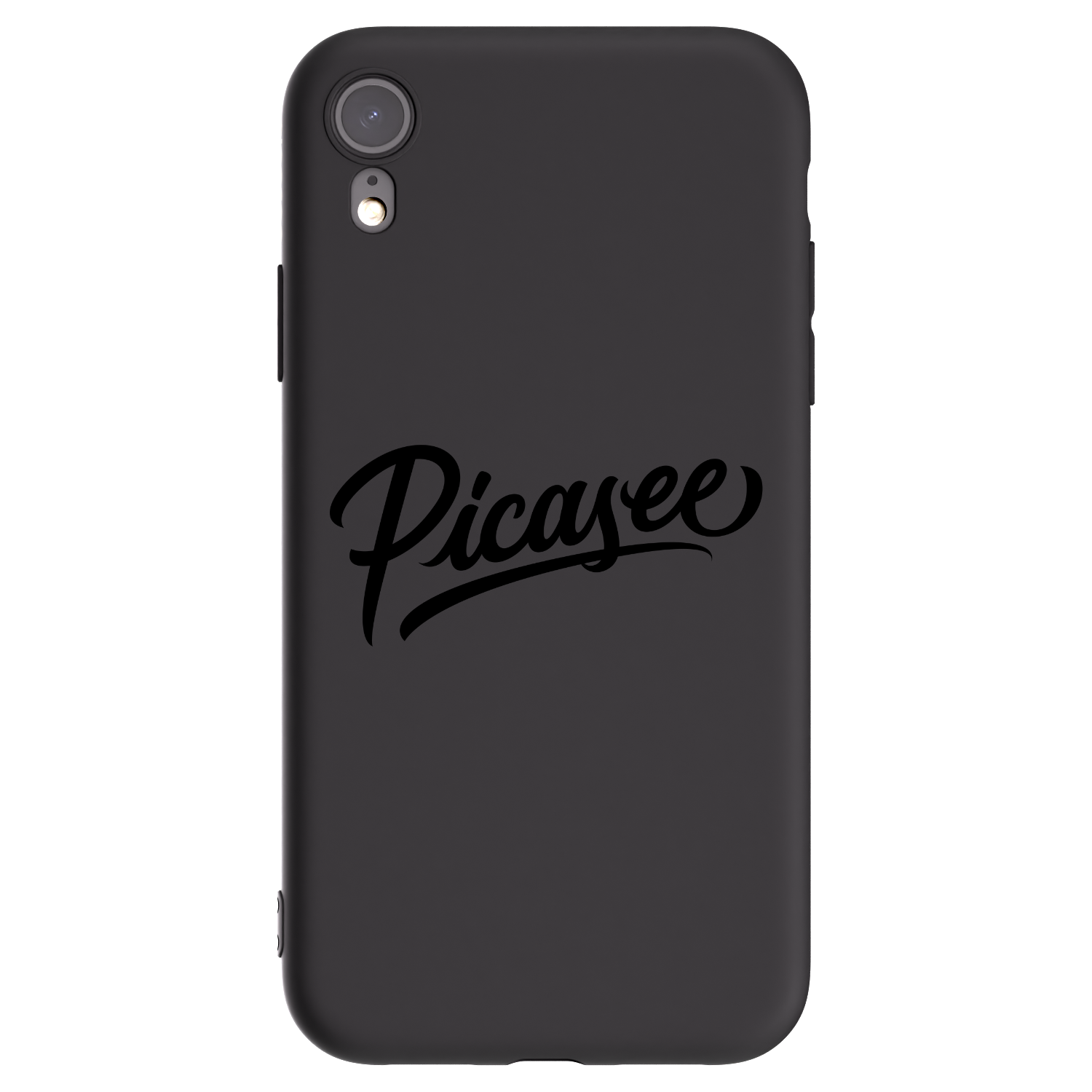 Picasee Μαύρη θήκη σιλικόνης για Apple iPhone XR - Picasee - old logo - black