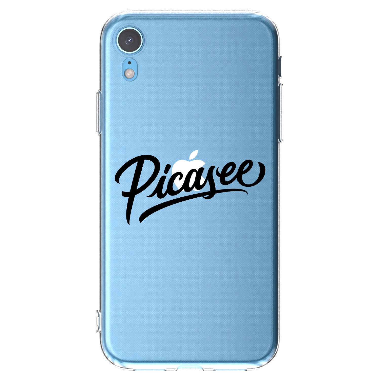 Picasee διαφανής θήκη σιλικόνης Apple iPhone XR - Picasee - old logo - black