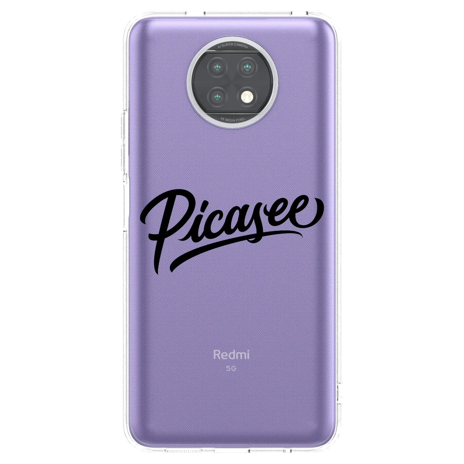 Picasee διαφανής θήκη σιλικόνης Xiaomi Redmi Note 9T - Picasee - old logo - black