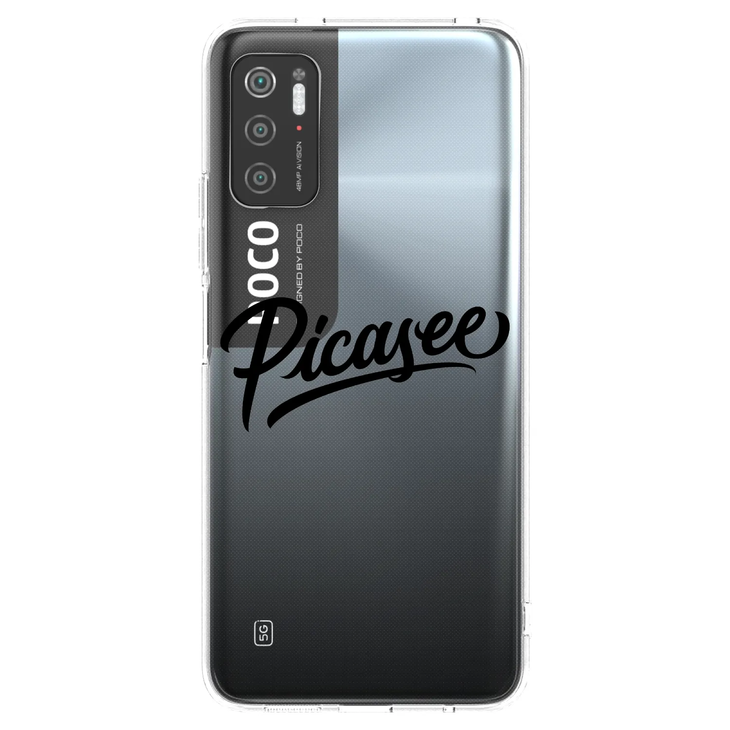 Picasee διαφανής θήκη σιλικόνης Xiaomi Poco M3 Pro 5G - Picasee - old logo - black