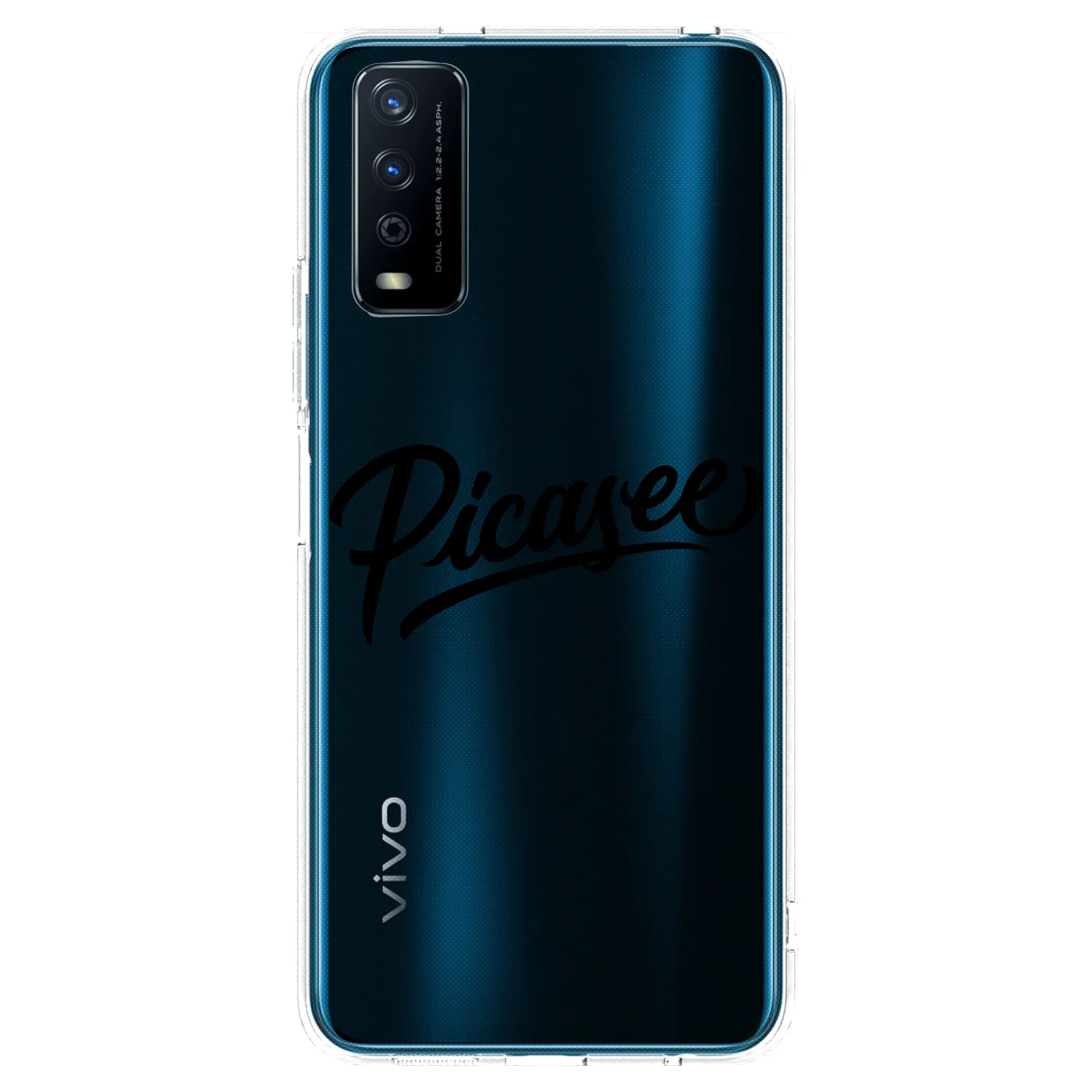 Picasee διαφανής θήκη σιλικόνης Vivo Y11s - Picasee - old logo - black