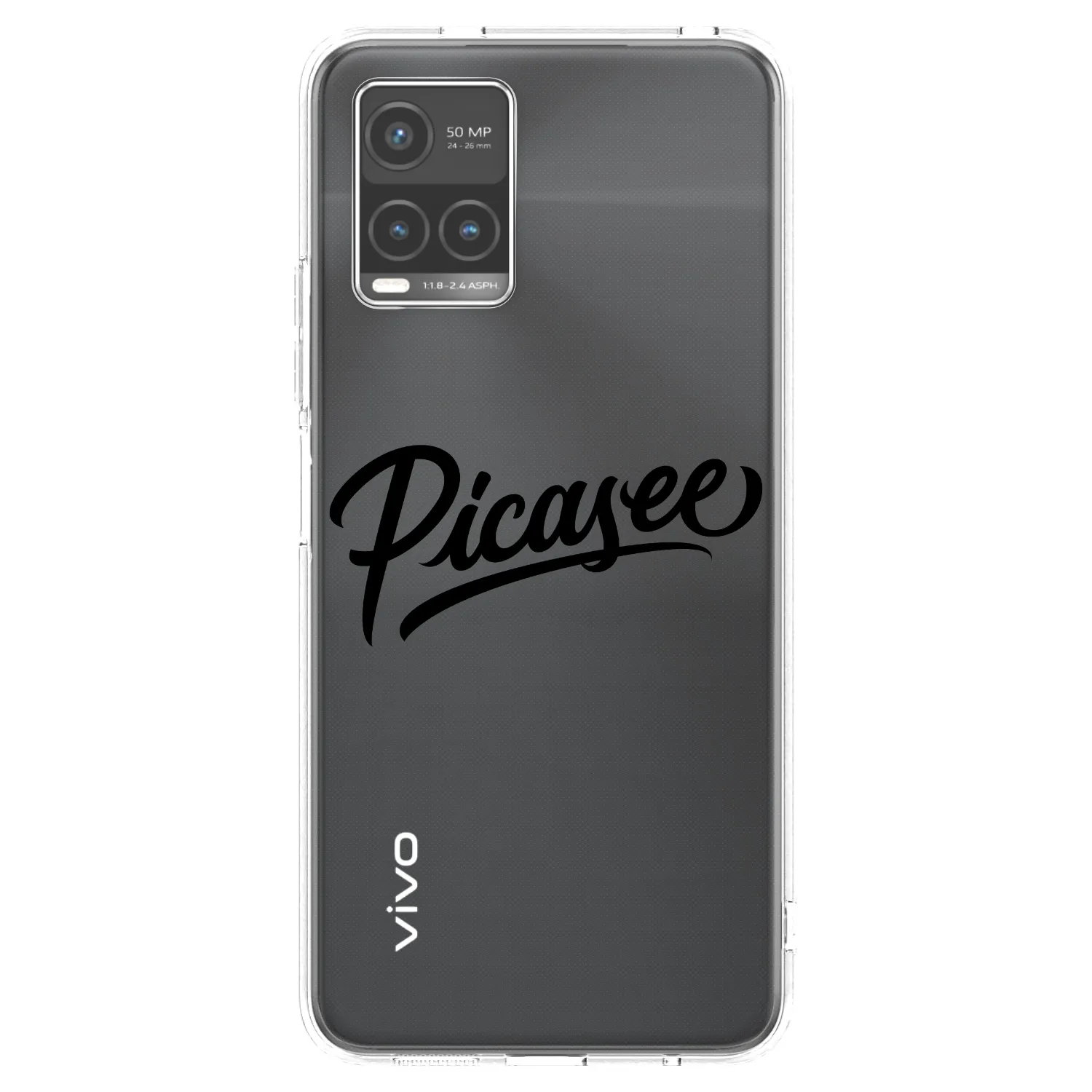 Picasee διαφανής θήκη σιλικόνης Vivo Y33s - Picasee - old logo - black