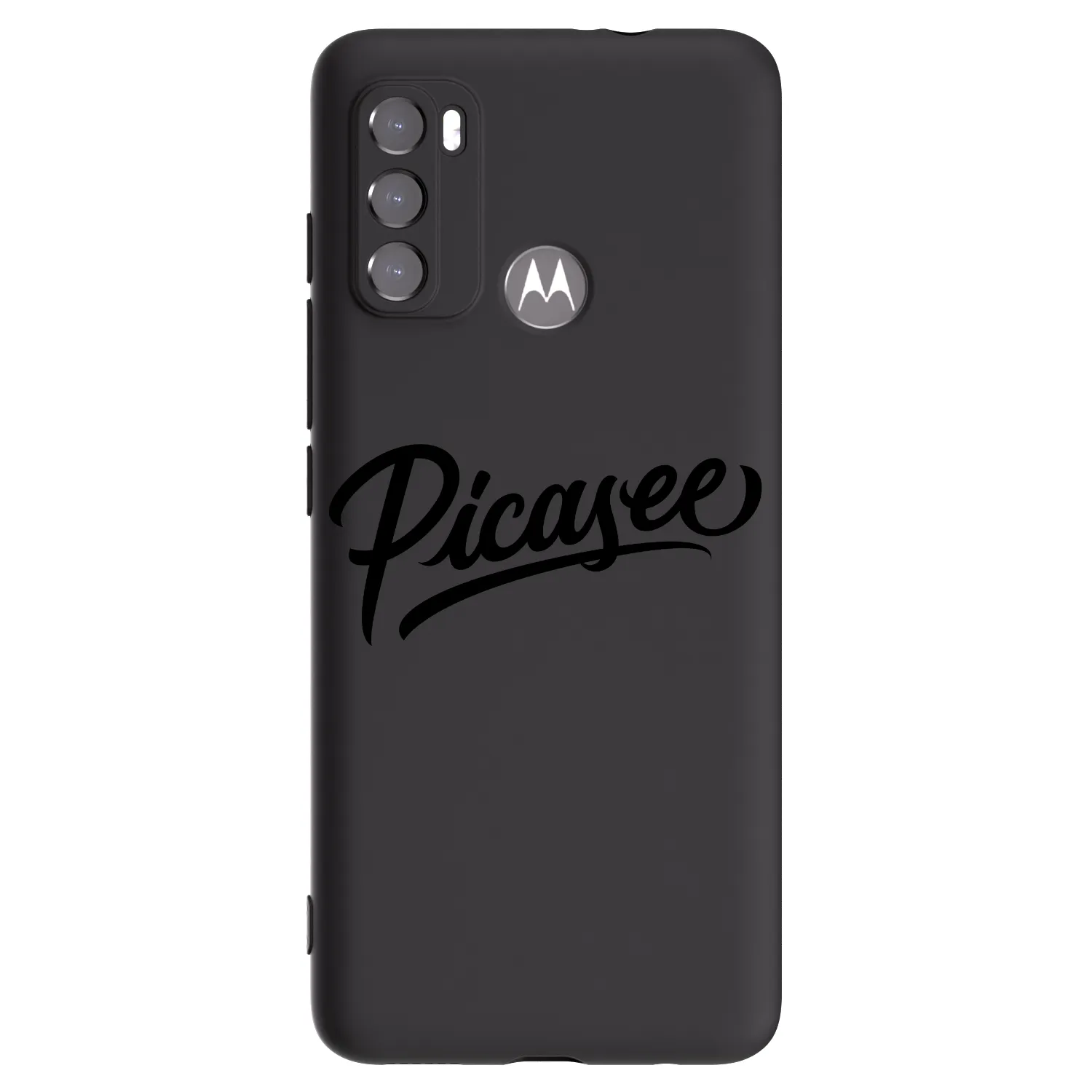 Picasee Μαύρη θήκη σιλικόνης για Motorola Moto G60 - Picasee - old logo - black