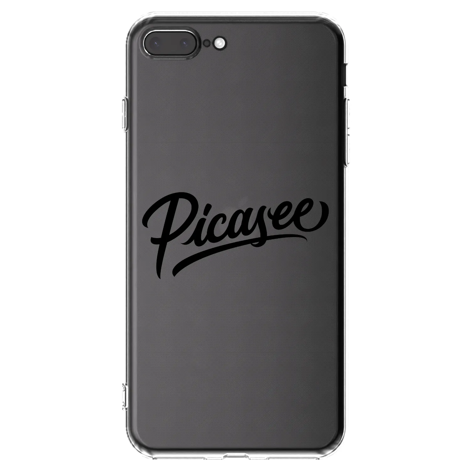Picasee διαφανής θήκη σιλικόνης Apple iPhone 7 Plus - Picasee - old logo - black