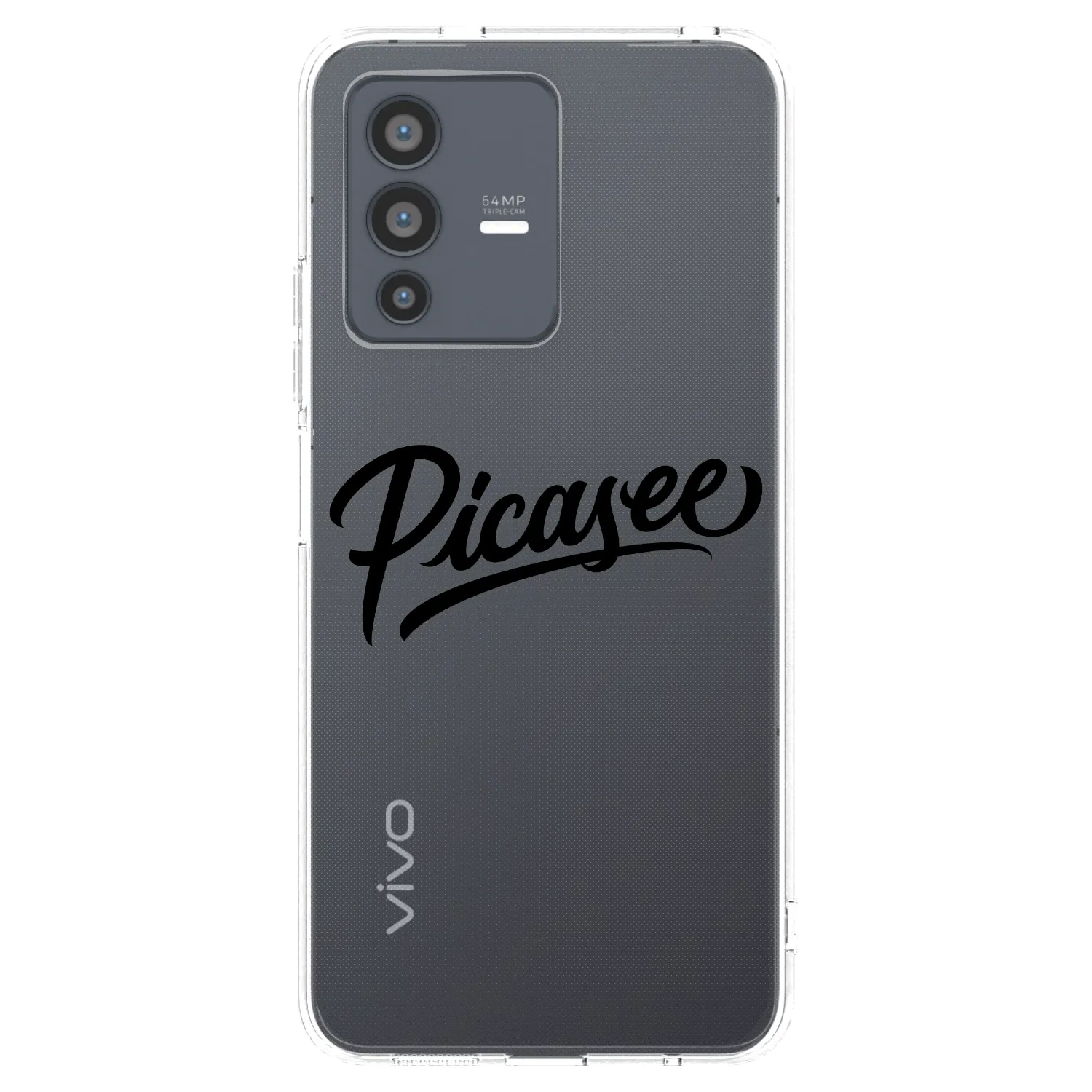 Picasee διαφανής θήκη σιλικόνης Vivo V23 5G - Picasee - old logo - black