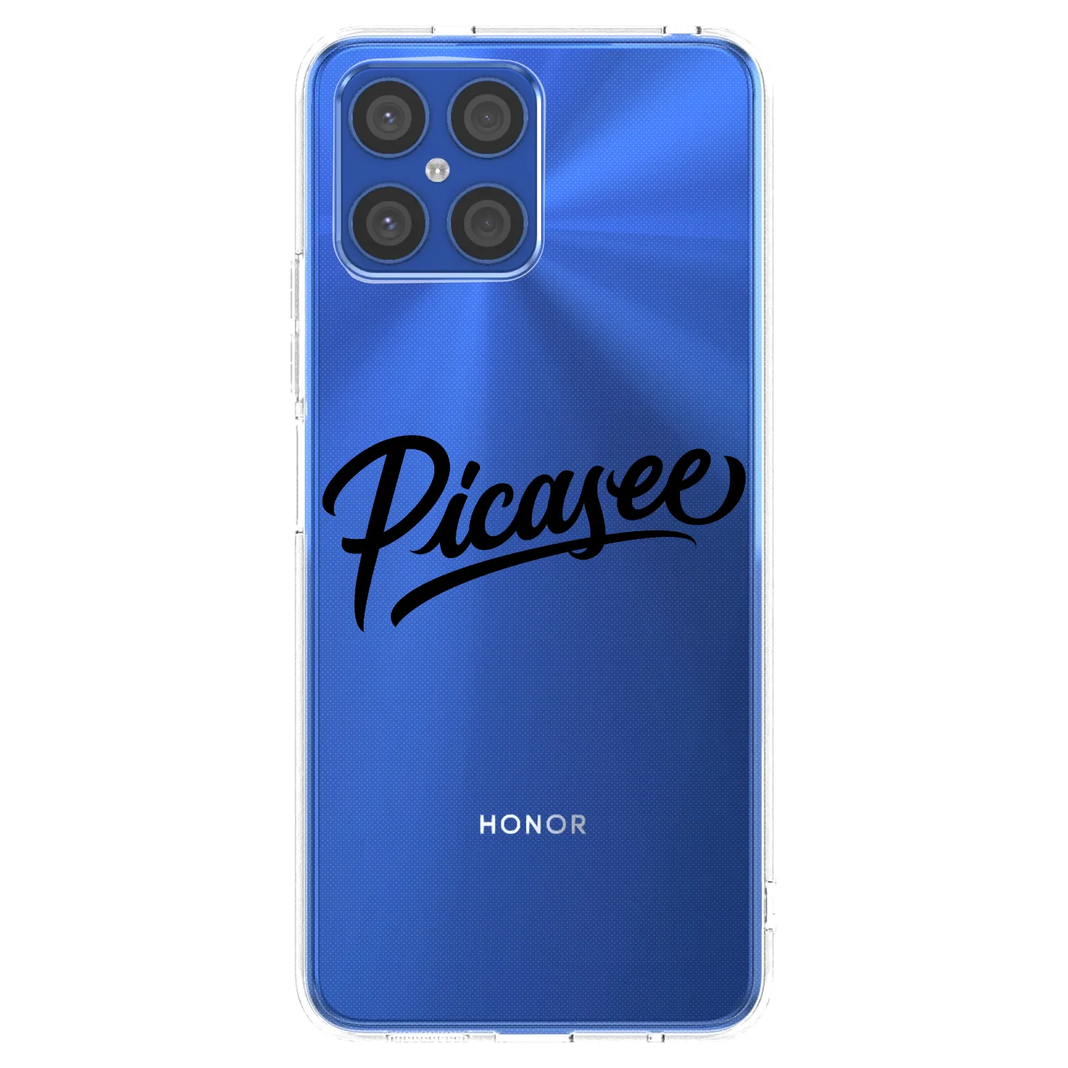 Picasee διαφανής θήκη σιλικόνης Honor X8 4G - Picasee - old logo - black