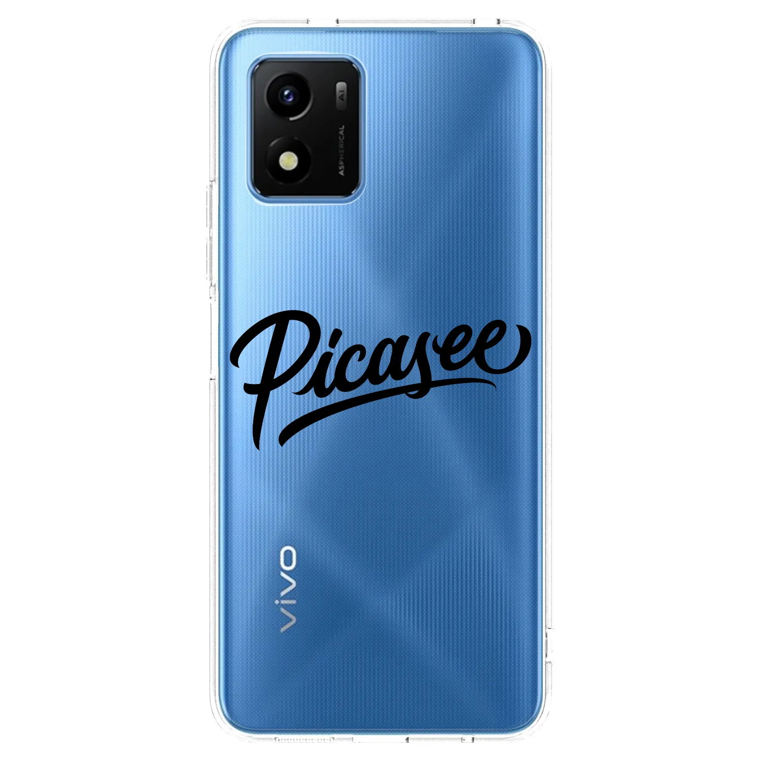 Picasee διαφανής θήκη σιλικόνης Vivo Y01 - Picasee - old logo - black