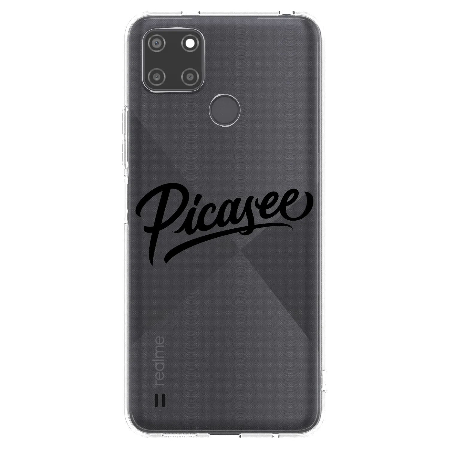 Picasee διαφανής θήκη σιλικόνης Realme C21Y - Picasee - old logo - black