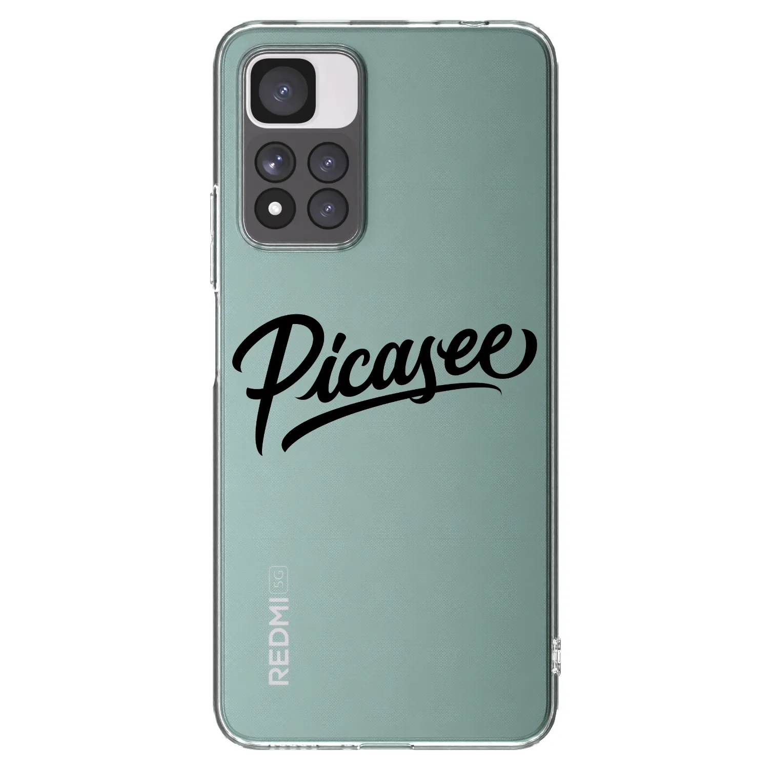 Picasee διαφανής θήκη σιλικόνης Xiaomi Redmi Note 11 Pro+ 5G - Picasee - old logo - black