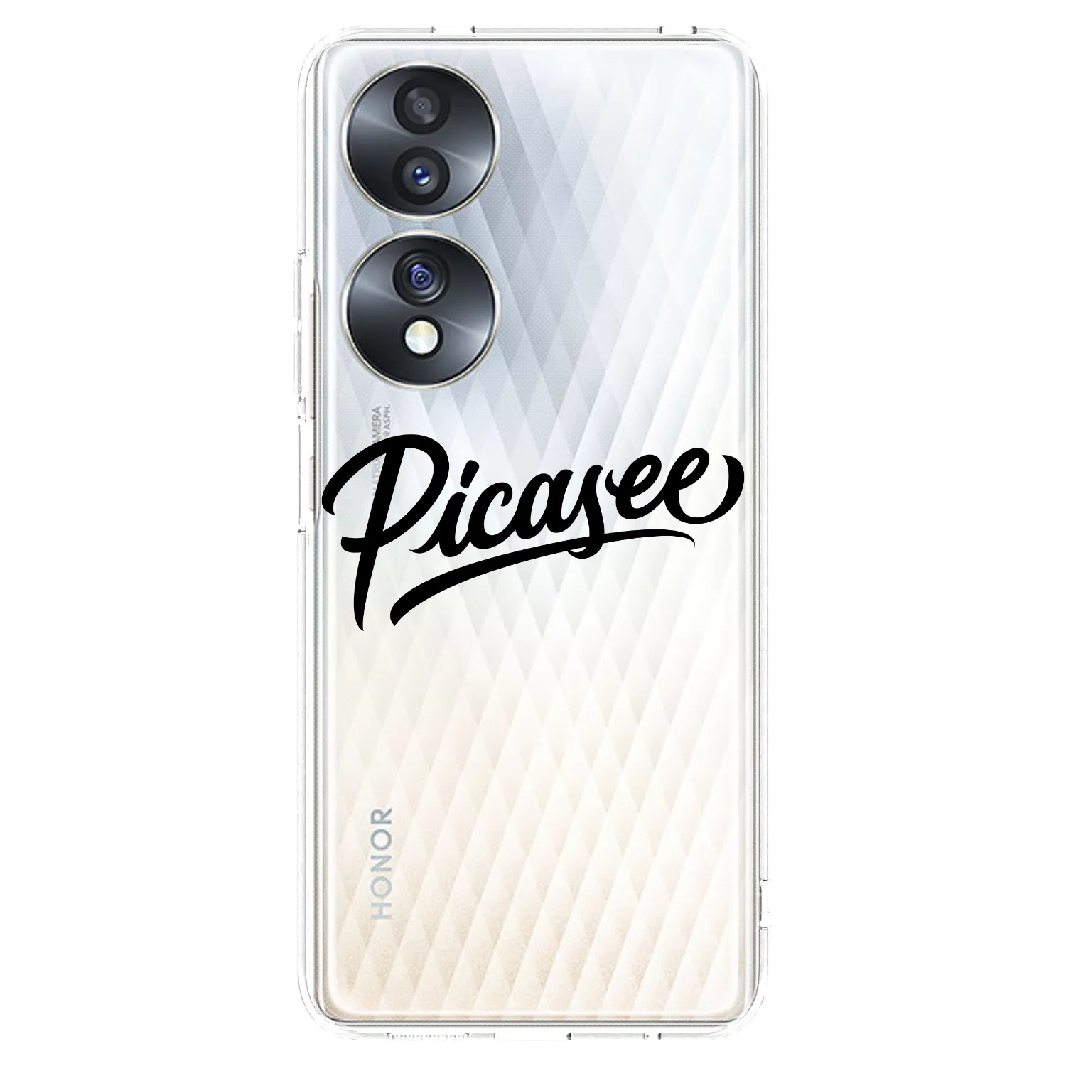 Picasee διαφανής θήκη σιλικόνης Honor 70 - Picasee - old logo - black