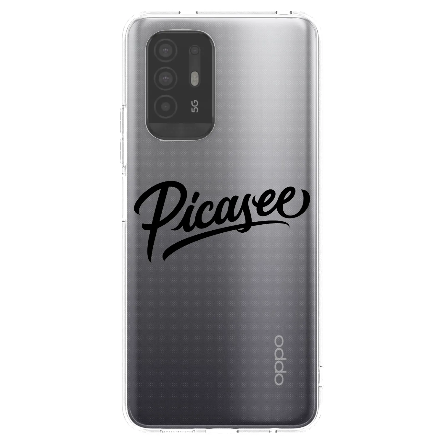 Picasee διαφανής θήκη σιλικόνης OPPO A94 5G - Picasee - old logo - black
