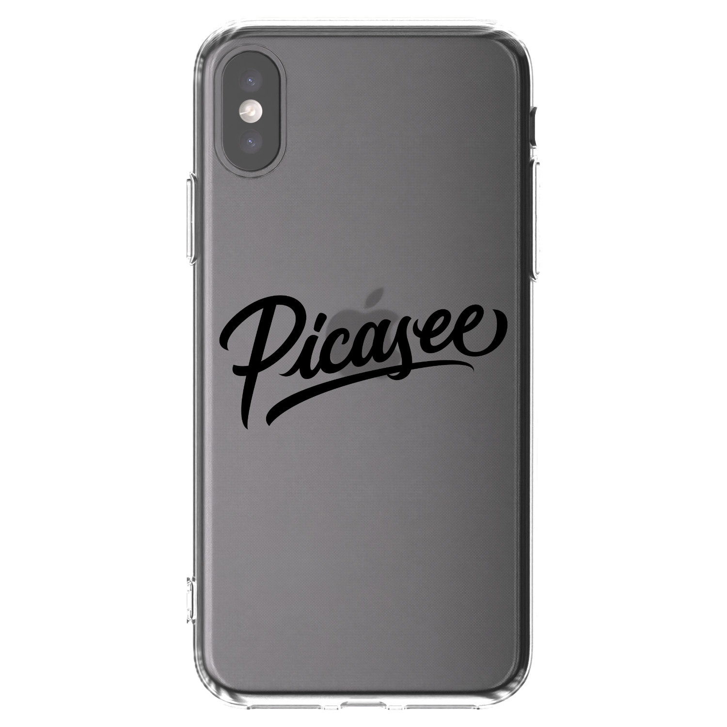 Picasee διαφανής θήκη σιλικόνης Apple iPhone X/XS - Picasee - old logo - black