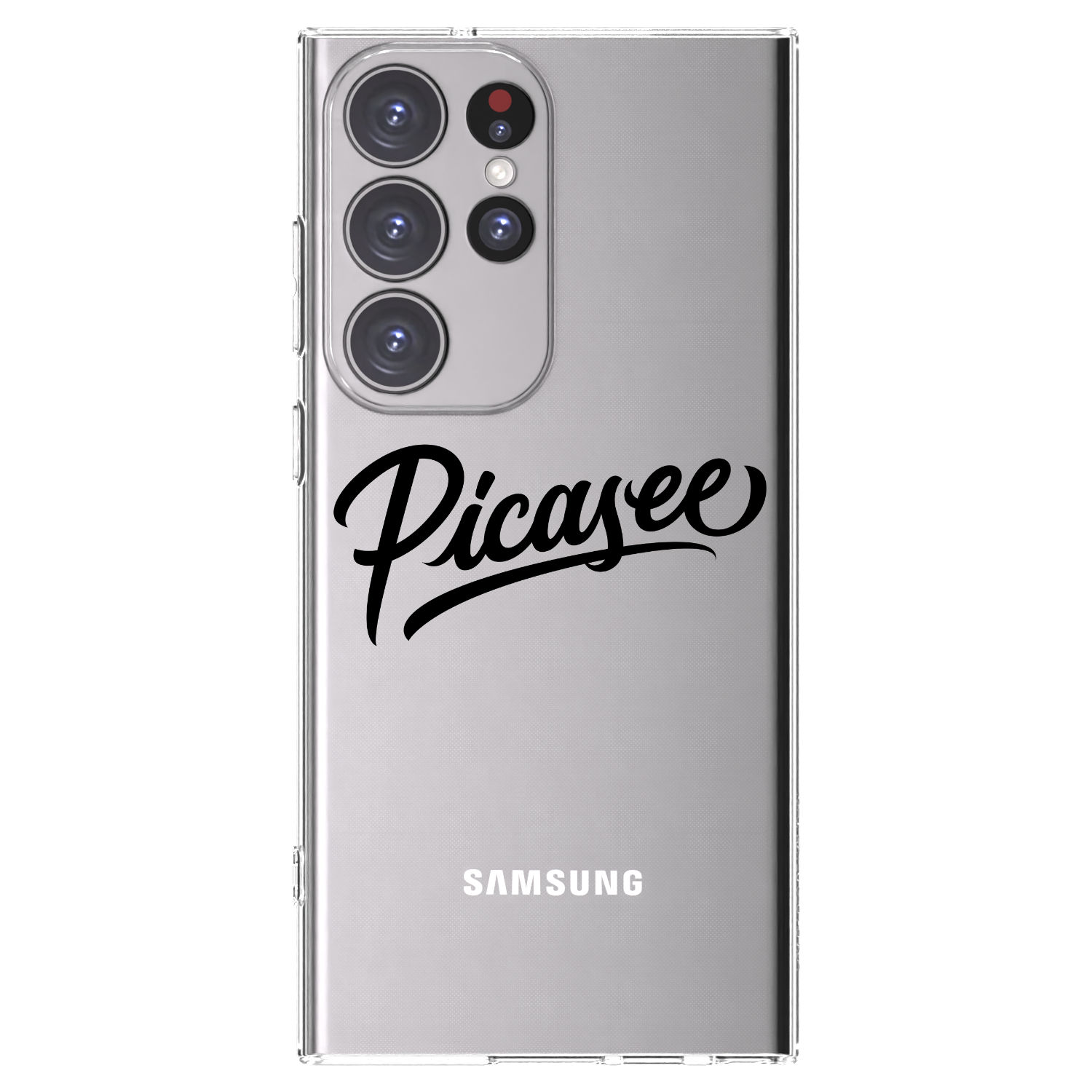 Picasee διαφανής θήκη σιλικόνης Samsung Galaxy S23 Ultra 5G - Picasee - old logo - black
