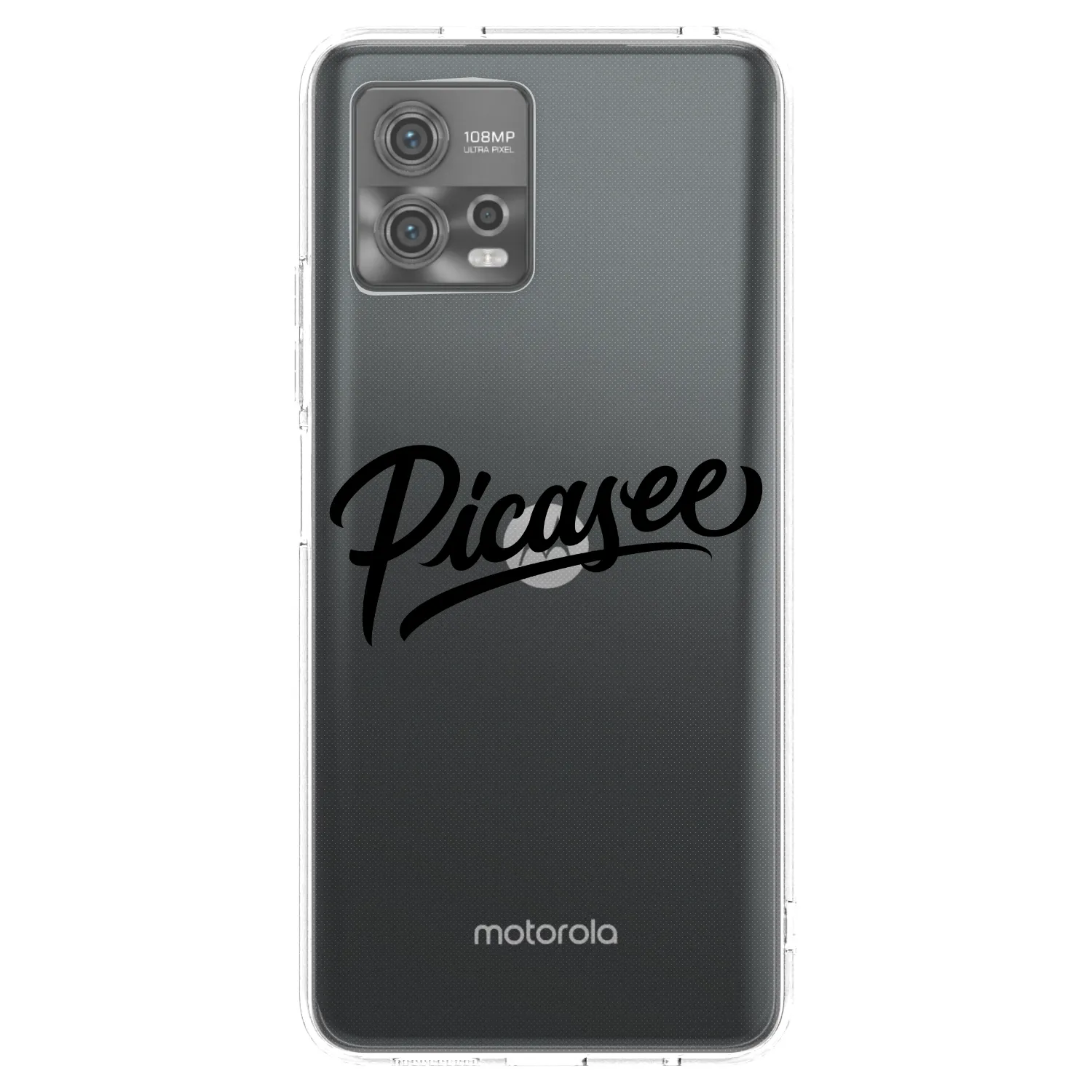 Picasee διαφανής θήκη σιλικόνης Motorola Moto G72 - Picasee - old logo - black