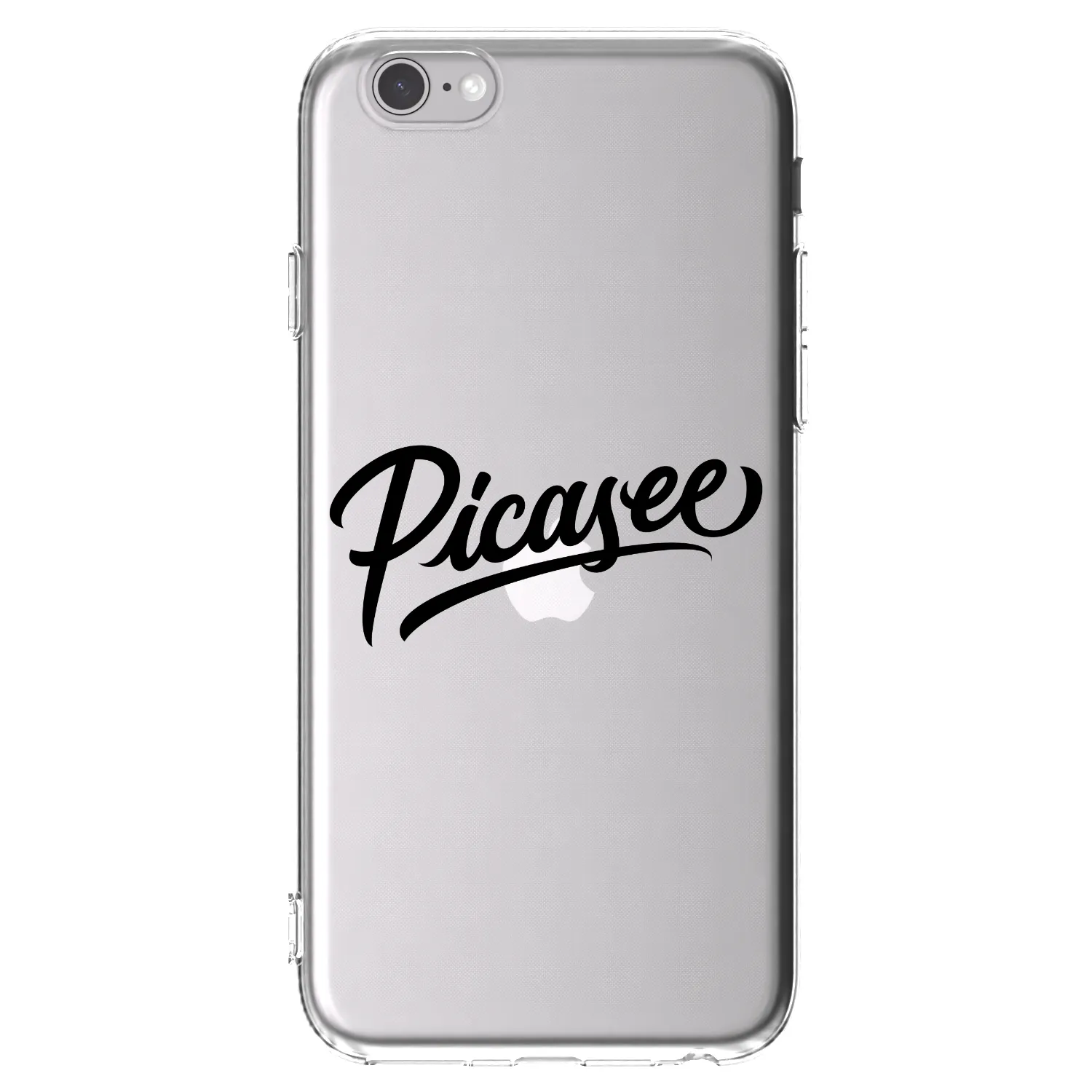 Picasee διαφανής θήκη σιλικόνης Apple iPhone 6/6S - Picasee - old logo - black