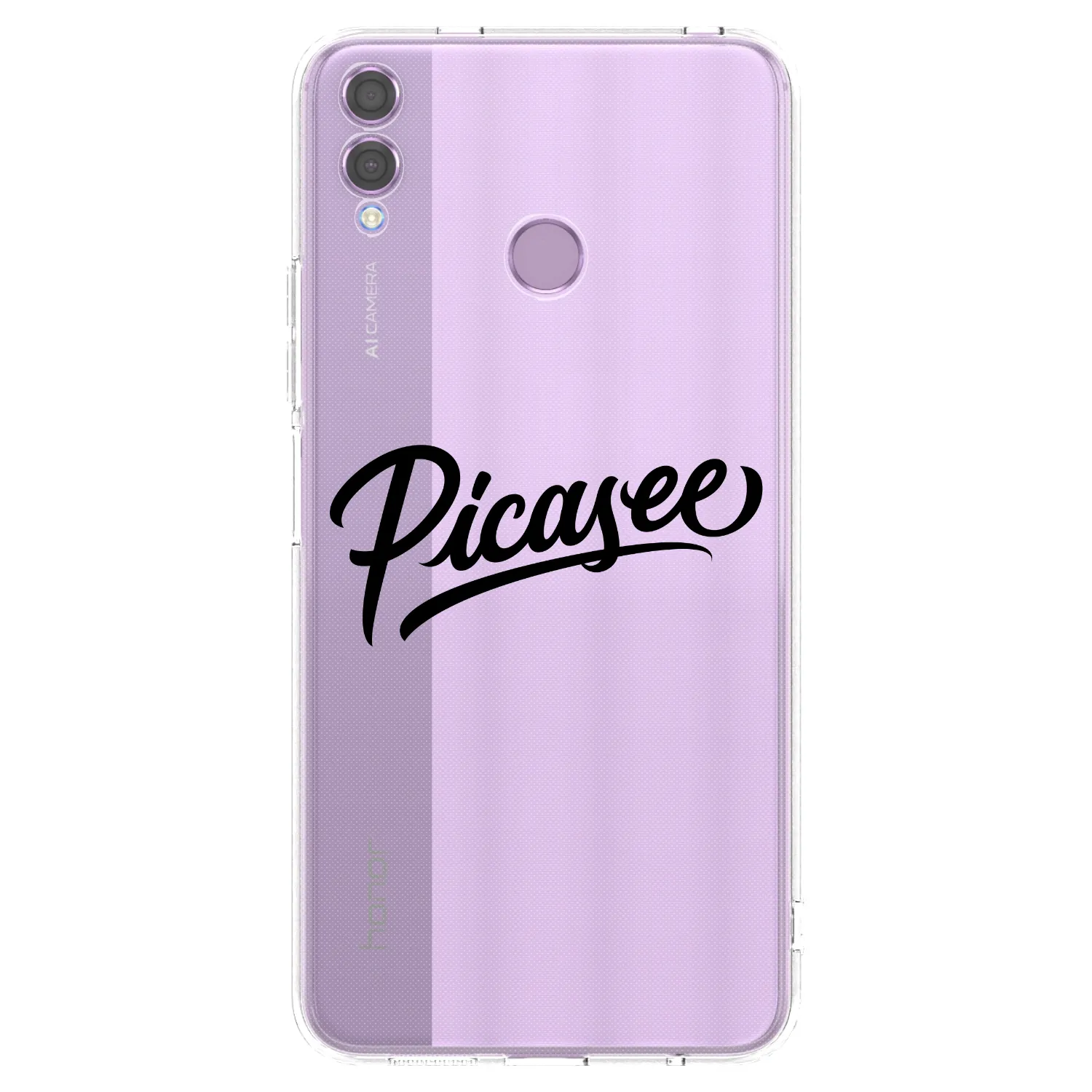 Picasee διαφανής θήκη σιλικόνης Honor 8X - Picasee - old logo - black