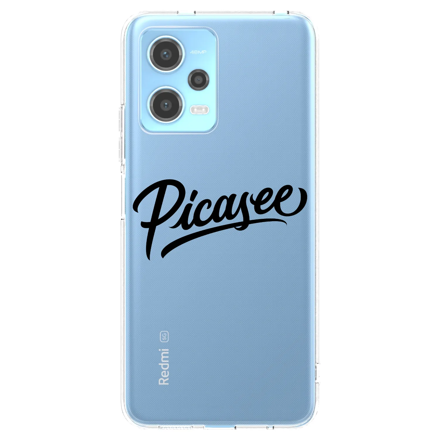 Picasee διαφανής θήκη σιλικόνης Xiaomi Redmi Note 12 5G - Picasee - old logo - black