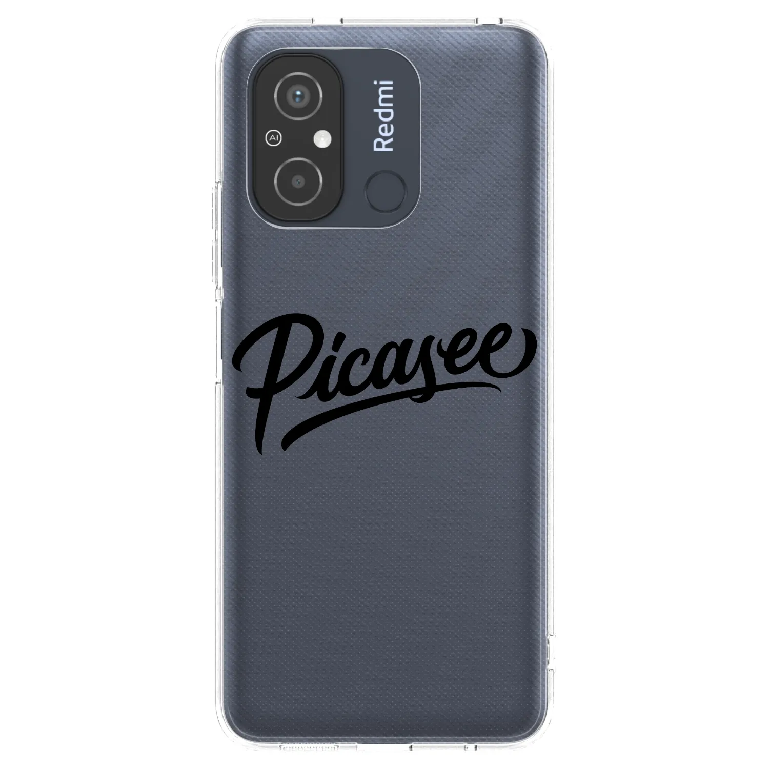 Picasee διαφανής θήκη σιλικόνης Xiaomi Redmi 12C - Picasee - old logo - black
