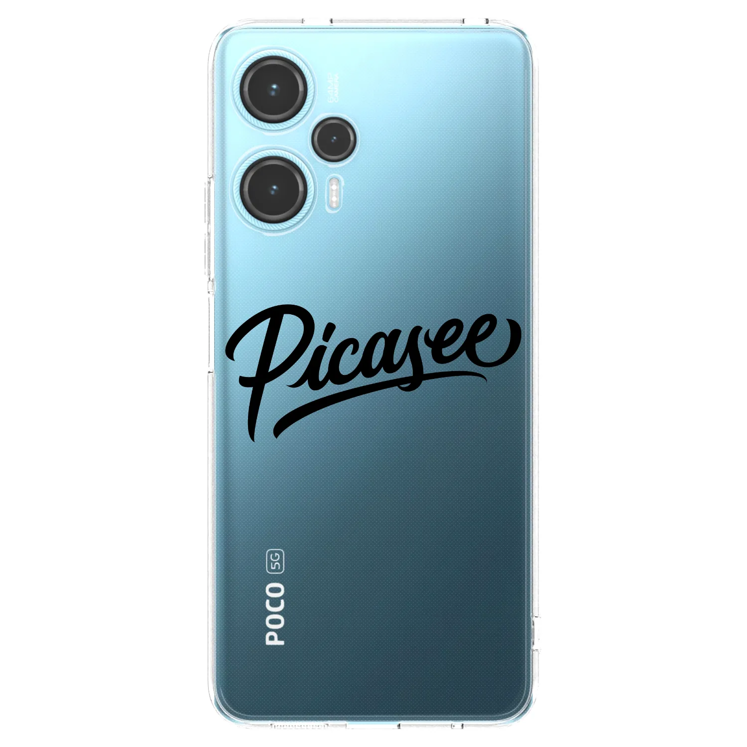 Picasee διαφανής θήκη σιλικόνης Xiaomi Poco F5 - Picasee - old logo - black