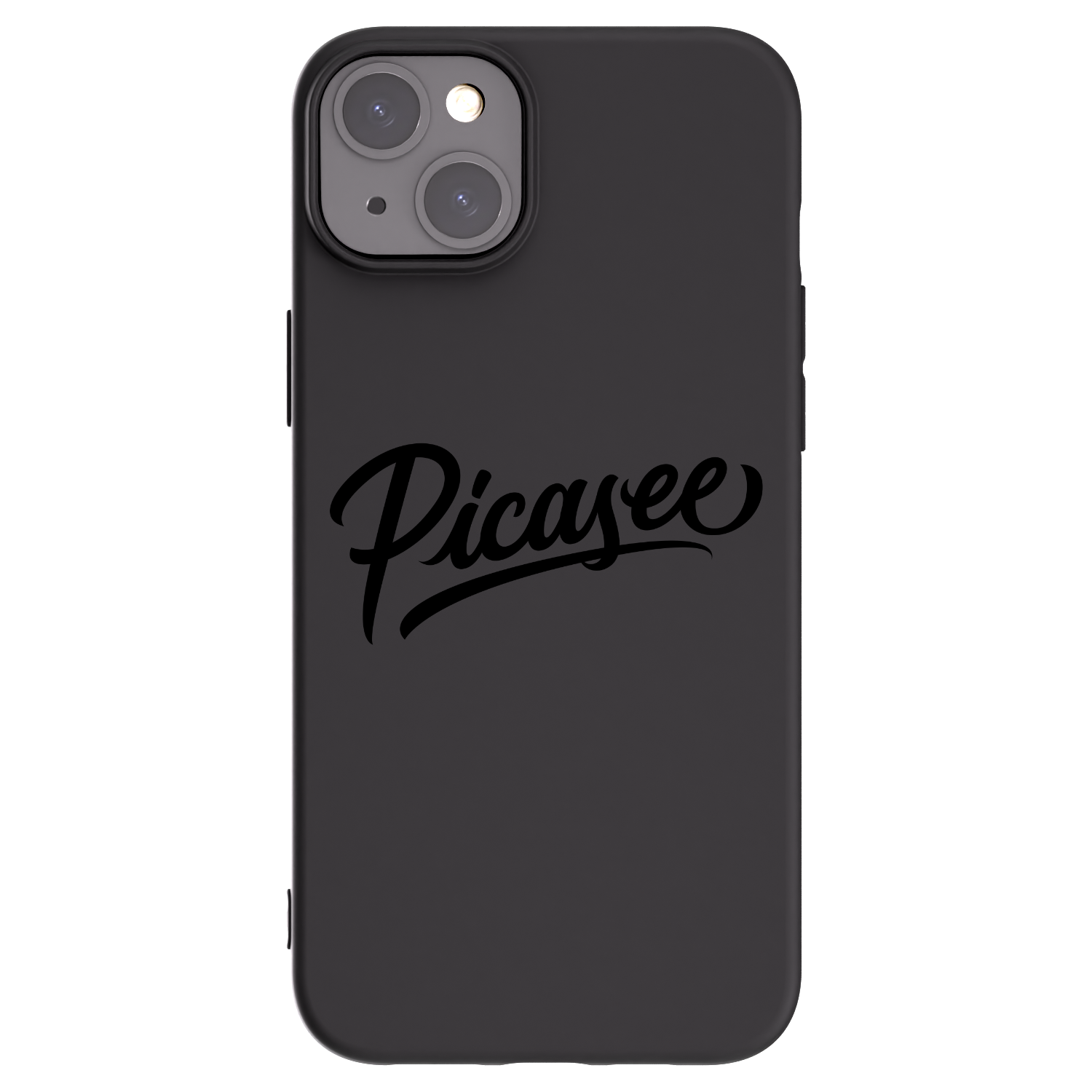 Picasee Μαύρη θήκη σιλικόνης για Apple iPhone 15 Plus - Picasee - old logo - black