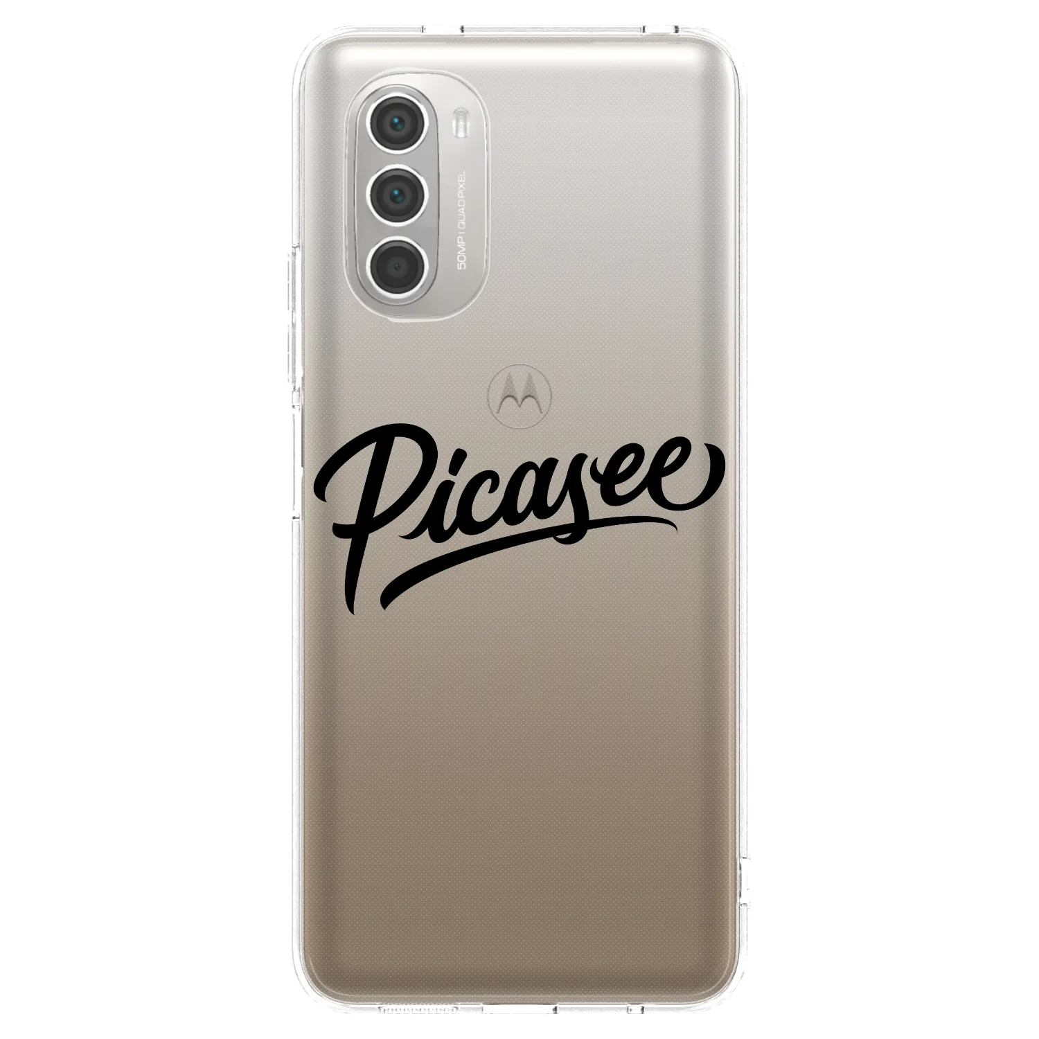 Picasee διαφανής θήκη σιλικόνης Motorola Moto G51 - Picasee - old logo - black