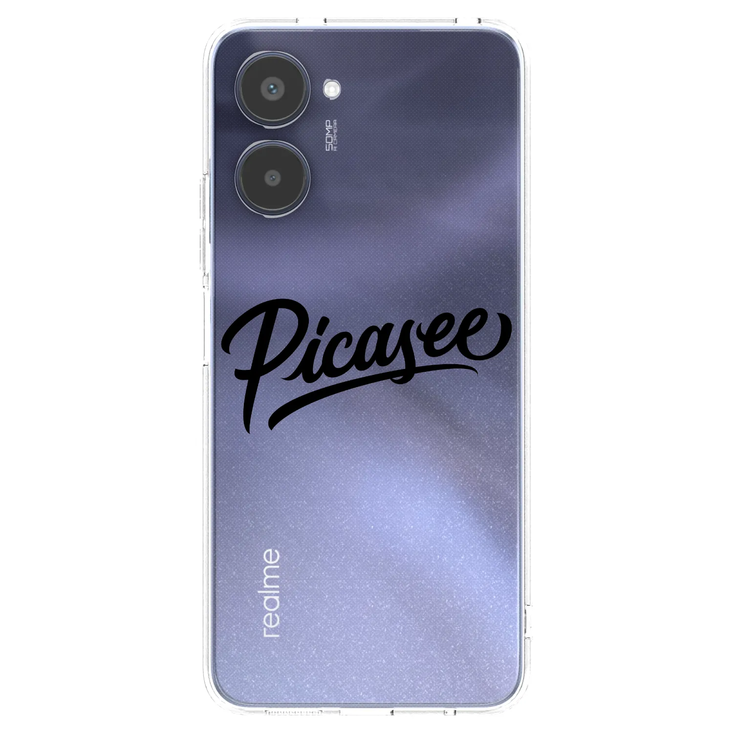 Picasee διαφανής θήκη σιλικόνης Realme 10 4G - Picasee - old logo - black