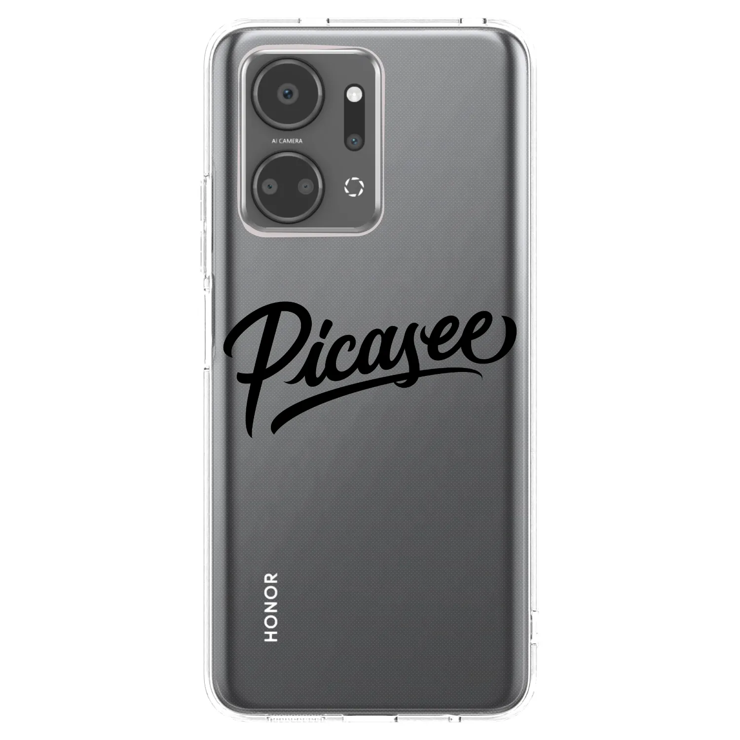 Picasee διαφανής θήκη σιλικόνης Honor X7a - Picasee - old logo - black