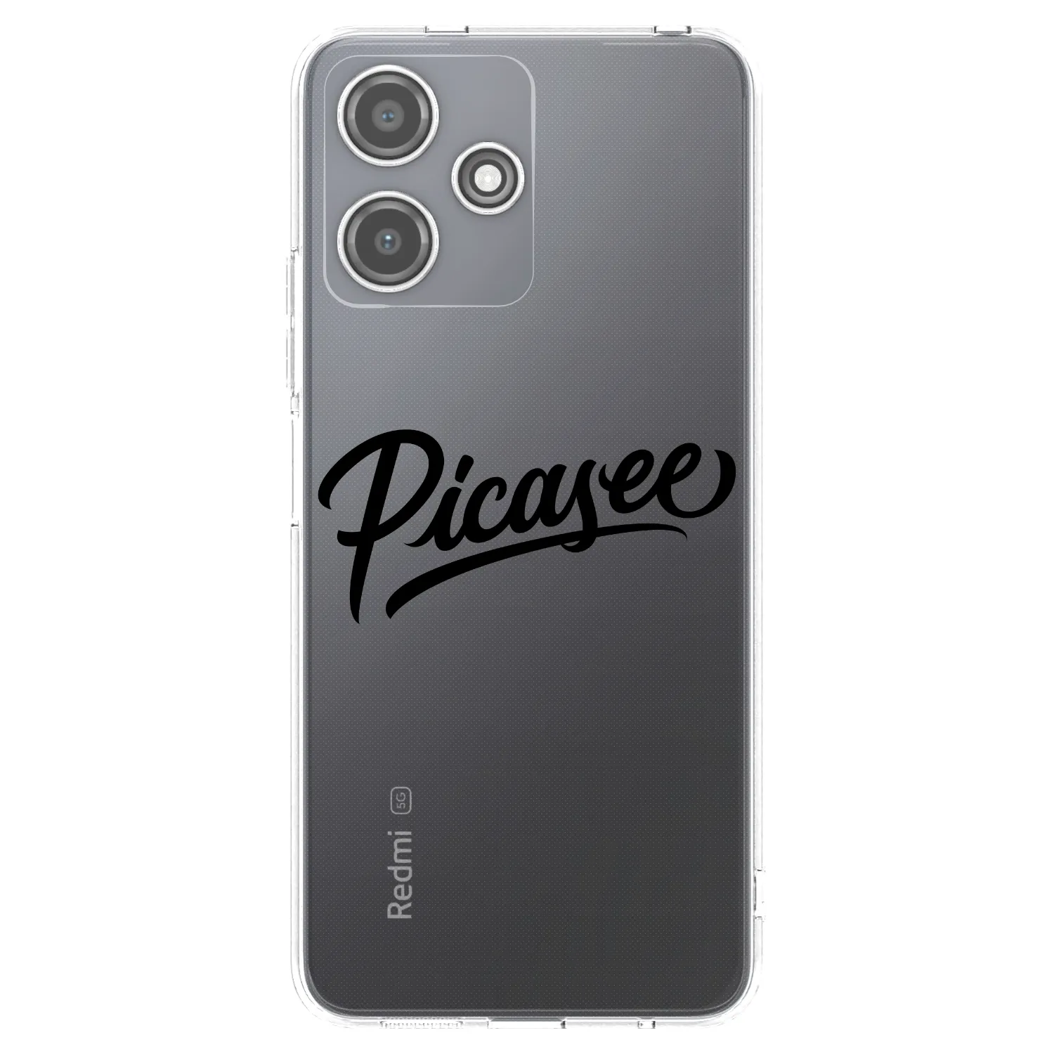 Picasee διαφανής θήκη σιλικόνης Xiaomi Redmi 12 5G - Picasee - old logo - black