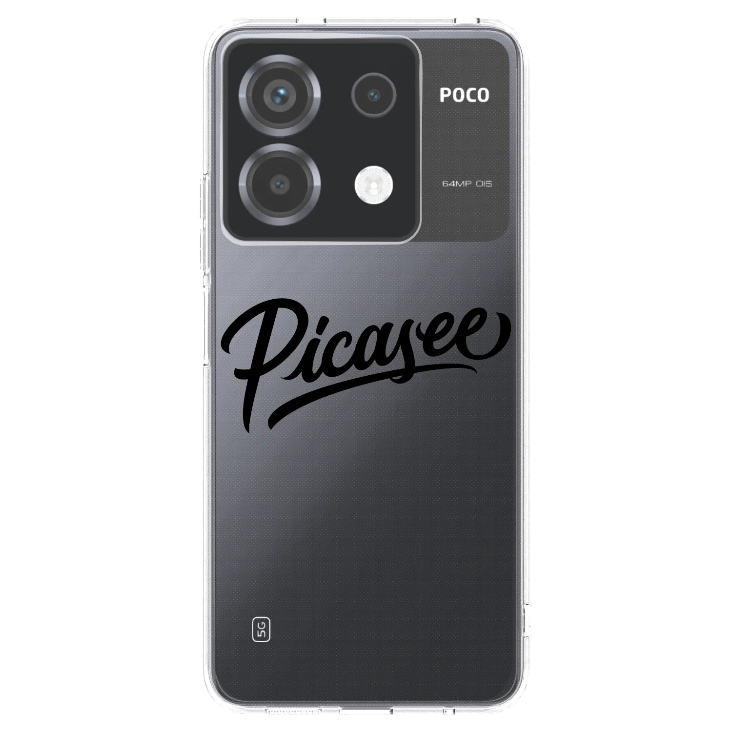 Picasee διαφανής θήκη σιλικόνης Xiaomi Poco X6 - Picasee - old logo - black