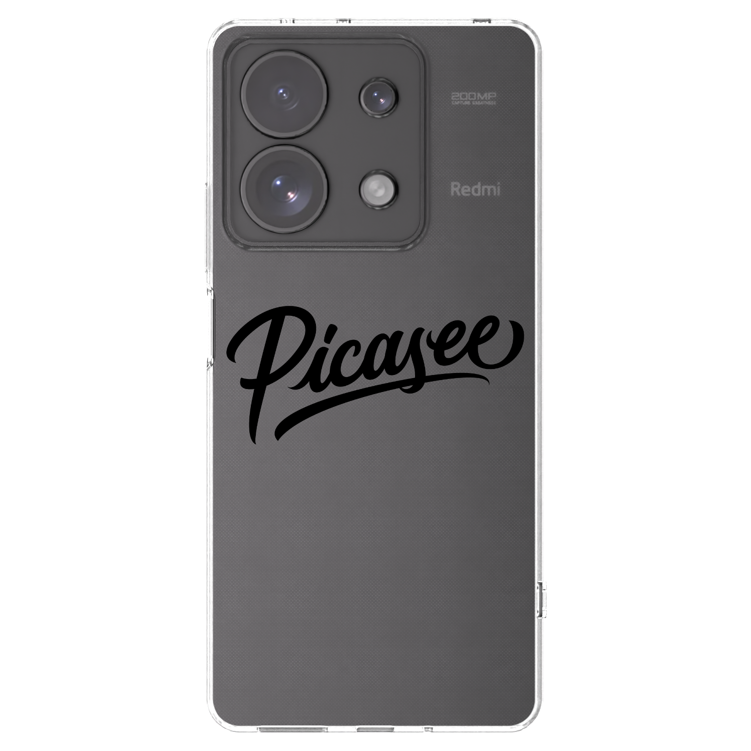 Picasee διαφανής θήκη σιλικόνης Xiaomi Redmi Note 13 Pro 4G - Picasee - old logo - black