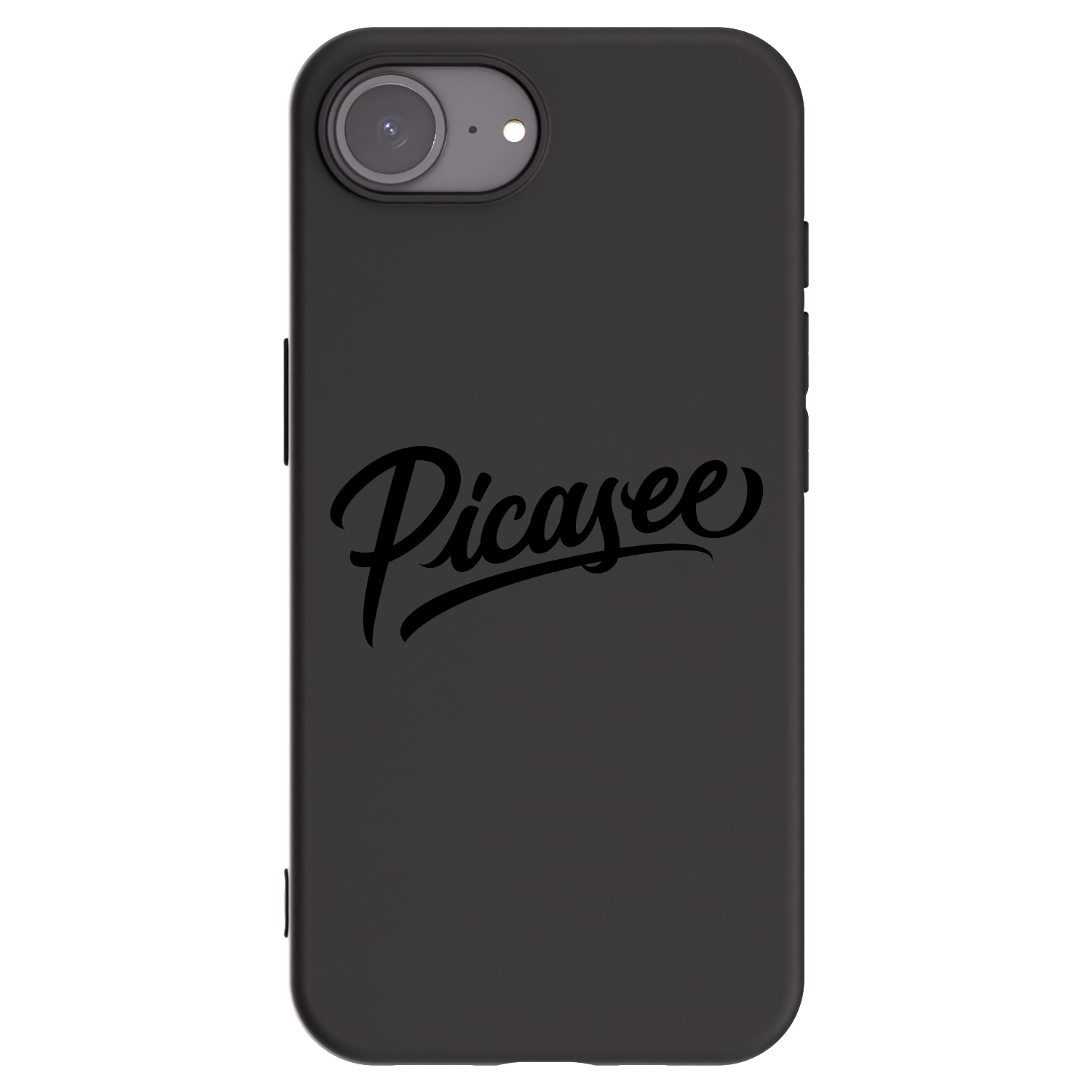 Picasee Μαύρη θήκη σιλικόνης για Apple iPhone 16e - Picasee - old logo - black