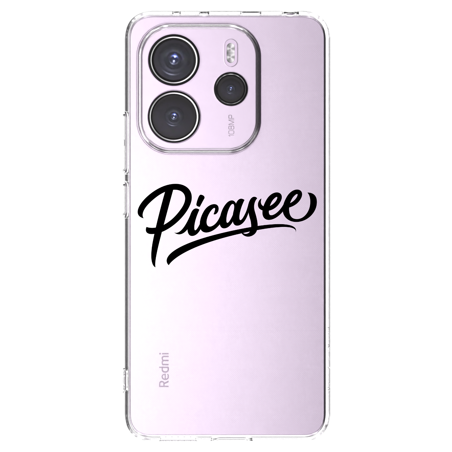 Picasee διαφανής θήκη σιλικόνης Xiaomi Redmi Note 14 4G - Picasee - old logo - black