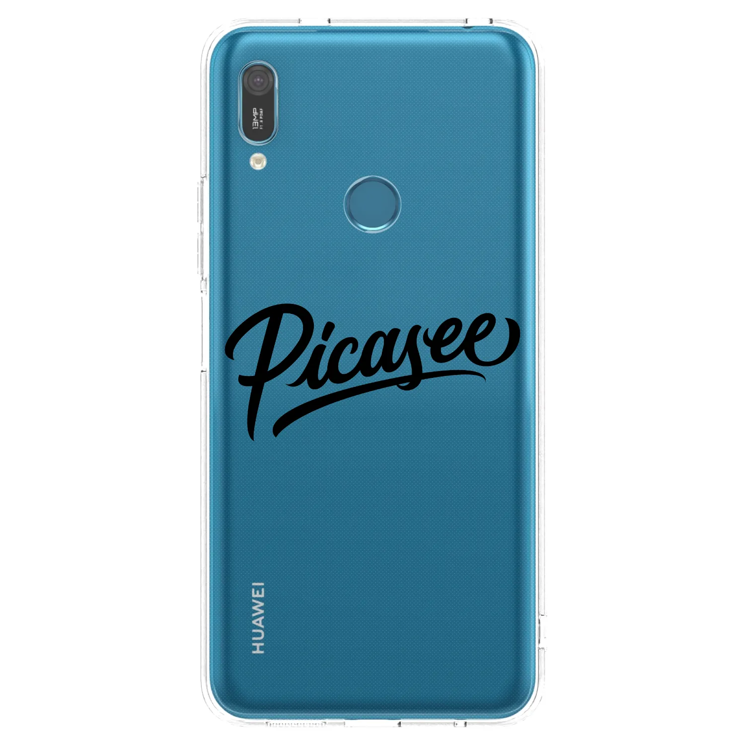 Picasee διαφανής θήκη σιλικόνης Huawei Y6 2019 - Picasee - old logo - black