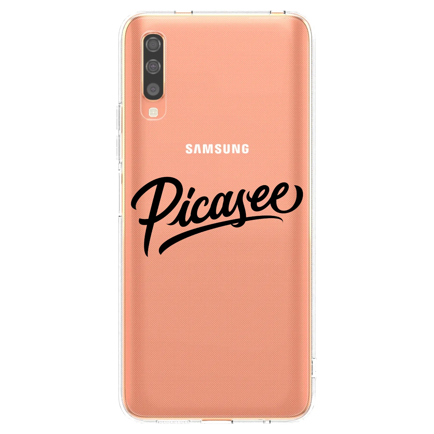 Picasee διαφανής θήκη σιλικόνης Samsung Galaxy A70 A705F - Picasee - old logo - black