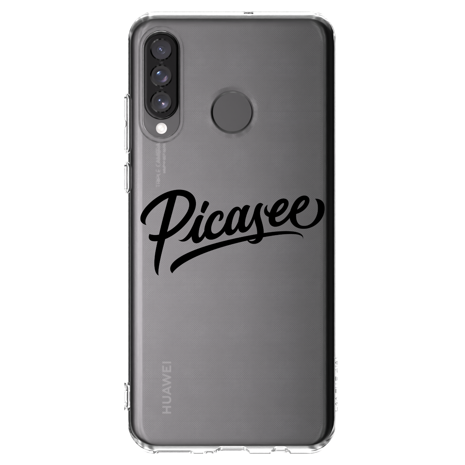 Picasee διαφανής θήκη σιλικόνης Huawei P30 Lite - Picasee - old logo - black