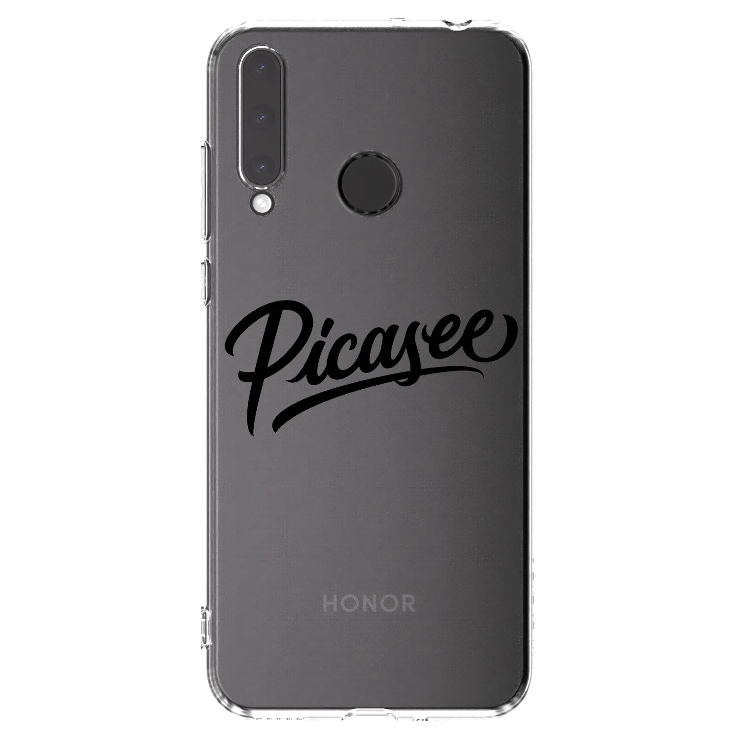 Picasee διαφανής θήκη σιλικόνης Honor 20 Lite - Picasee - old logo - black