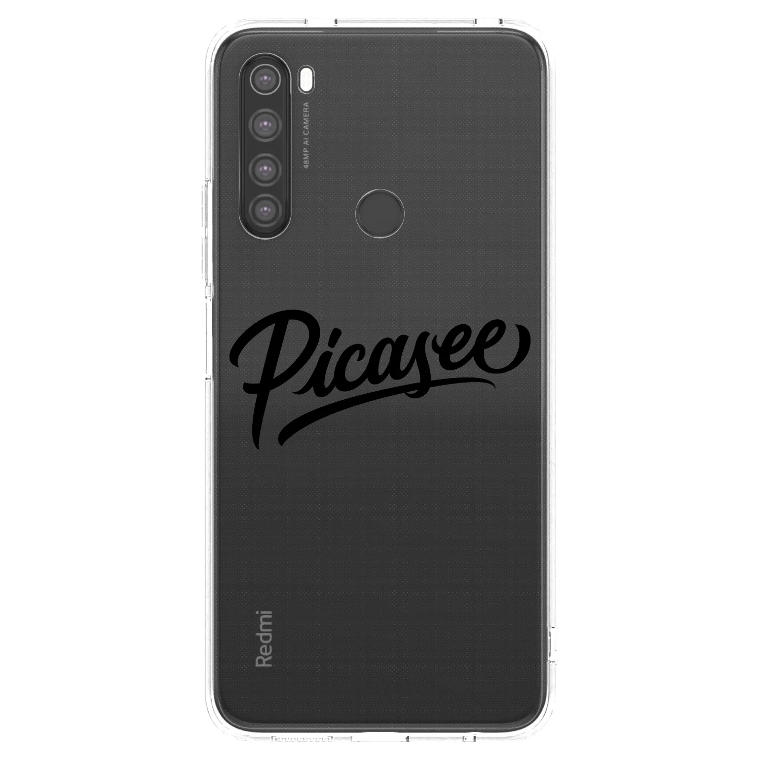 Picasee διαφανής θήκη σιλικόνης Xiaomi Redmi Note 8 - Picasee - old logo - black