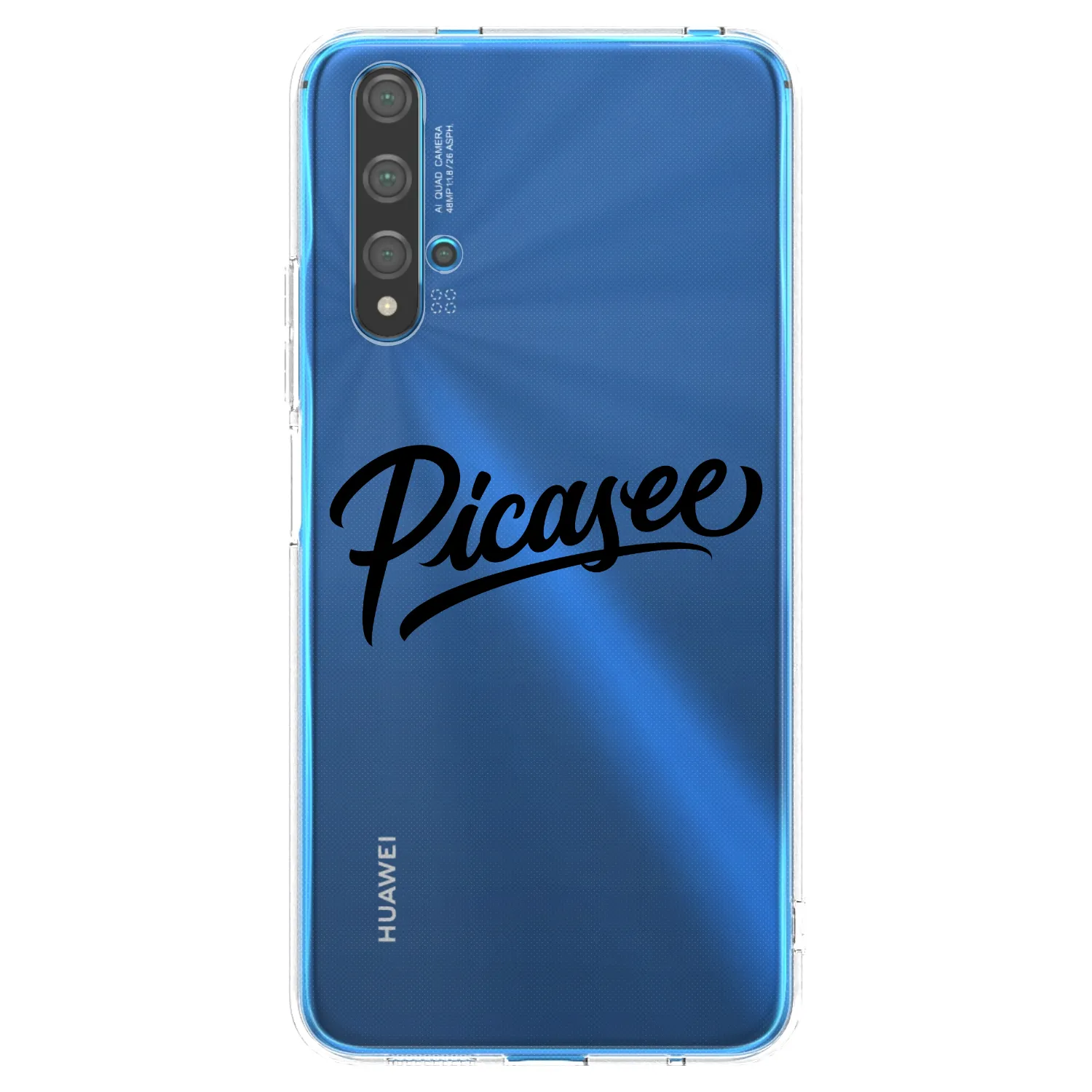 Picasee διαφανής θήκη σιλικόνης Huawei Nova 5T - Picasee - old logo - black