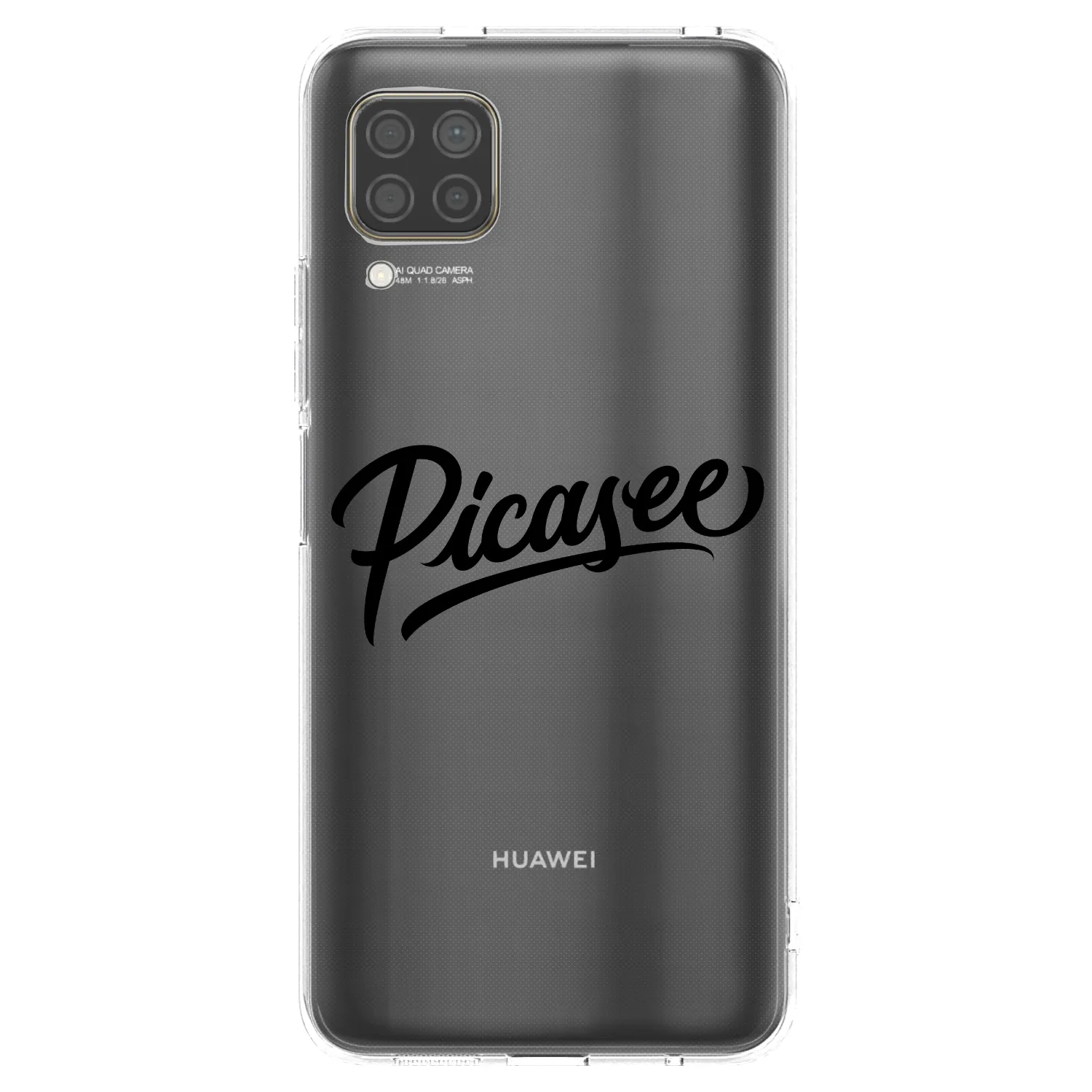 Picasee διαφανής θήκη σιλικόνης Huawei P40 Lite - Picasee - old logo - black